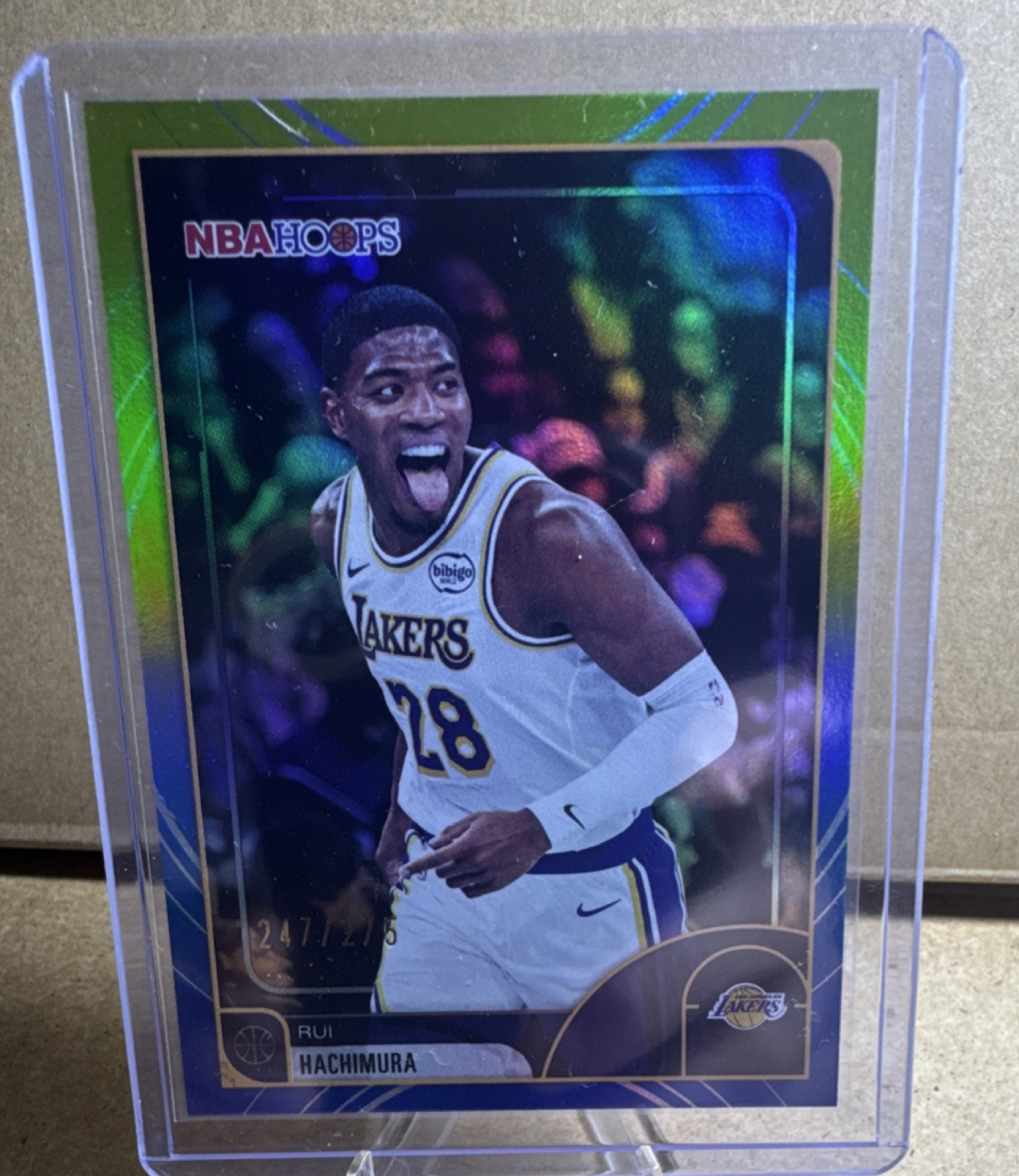 2025 Topps NBA Hoops Rui Hachimura Los Angeles Lakers Yellow & Blue #1 /275