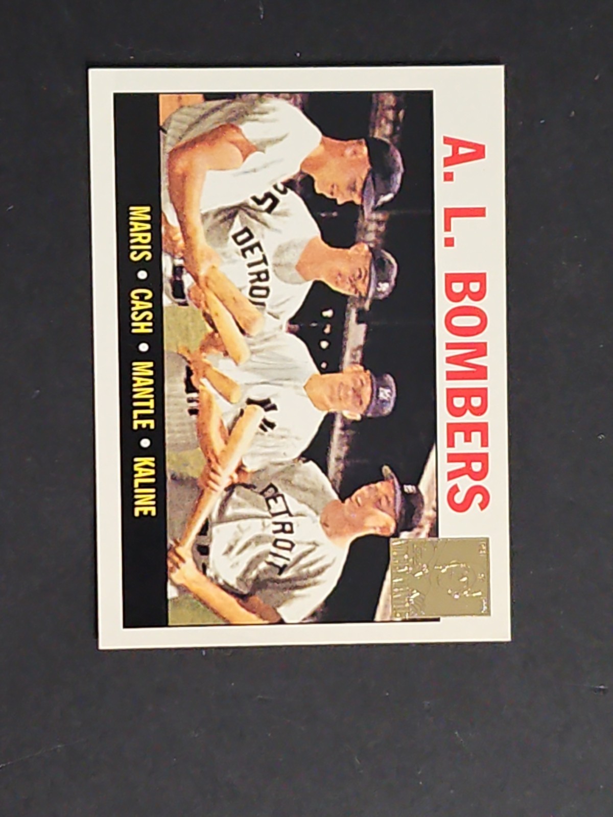 Topps 1997 A.L. Bombers Maris Mantle Kaline Cash #331 Yankees Tigers Gold Stamp