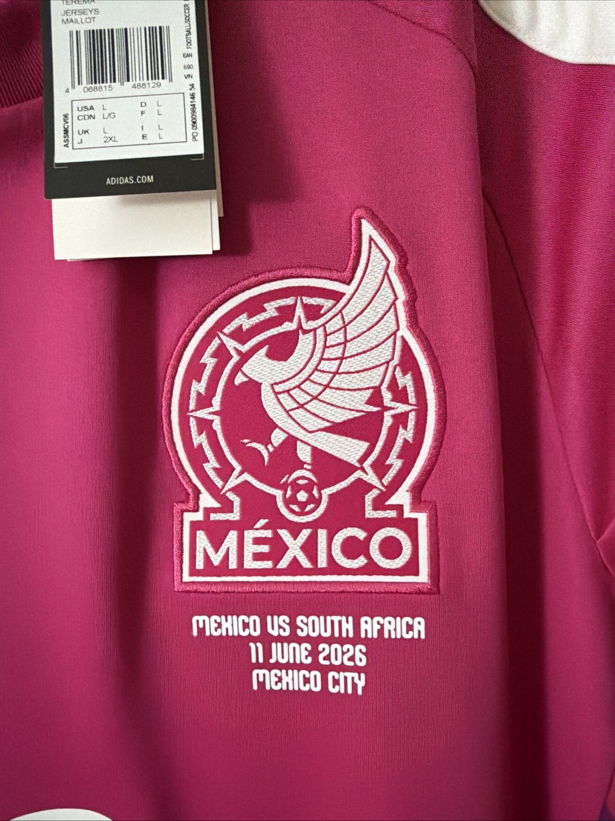 Memo Ochoa #13 Mens LARGE Adidas Mexico Goalkeeper World Cup Jersey Fan