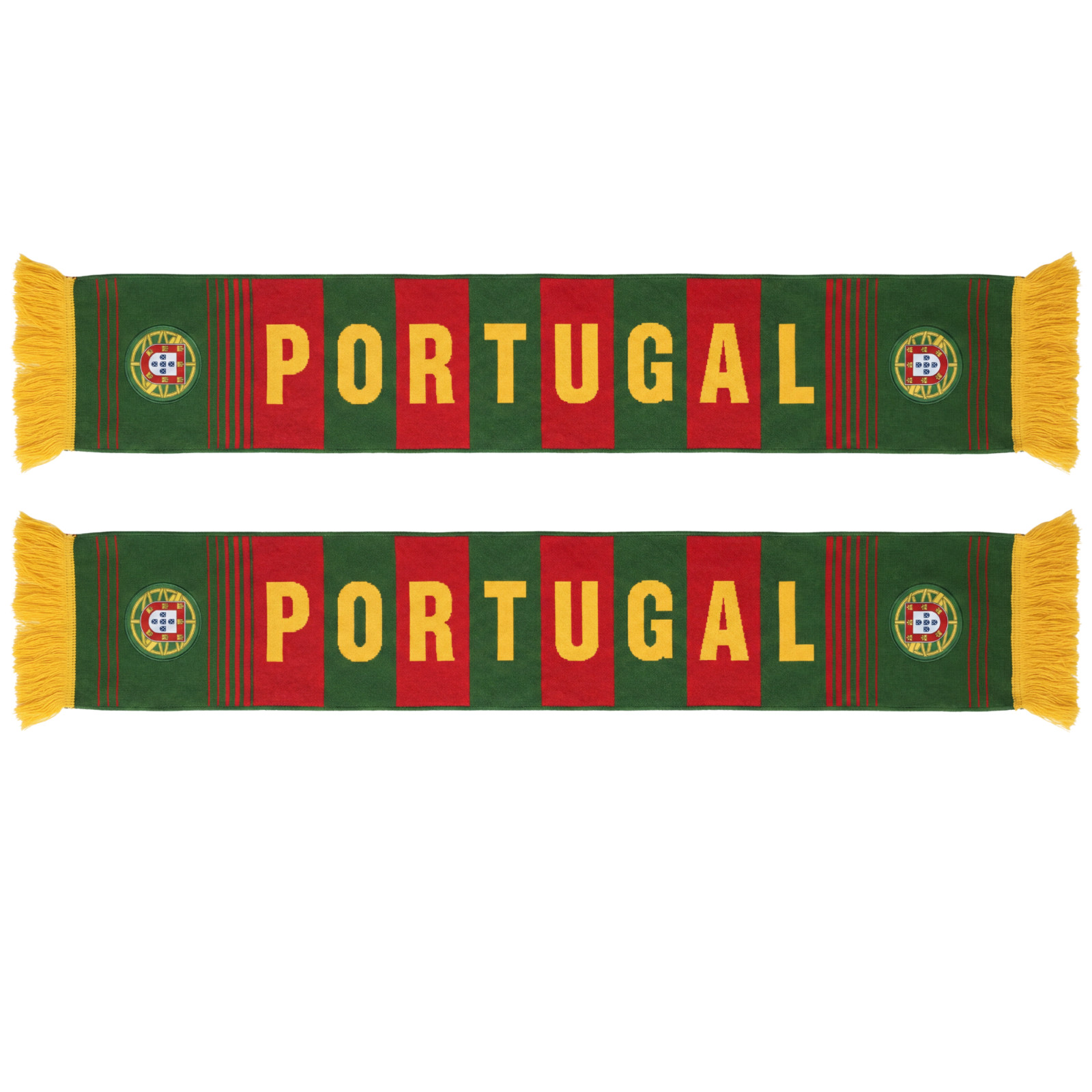 J4K Inc Portugal Soccer Scarf 67x7in 100% Acrylic Double-Sided Fringe