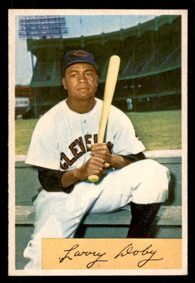 1954 BOWMAN # 84 LARRY DOBY INDIANS EX-MT CENTERED 559169 (KYCARDS)