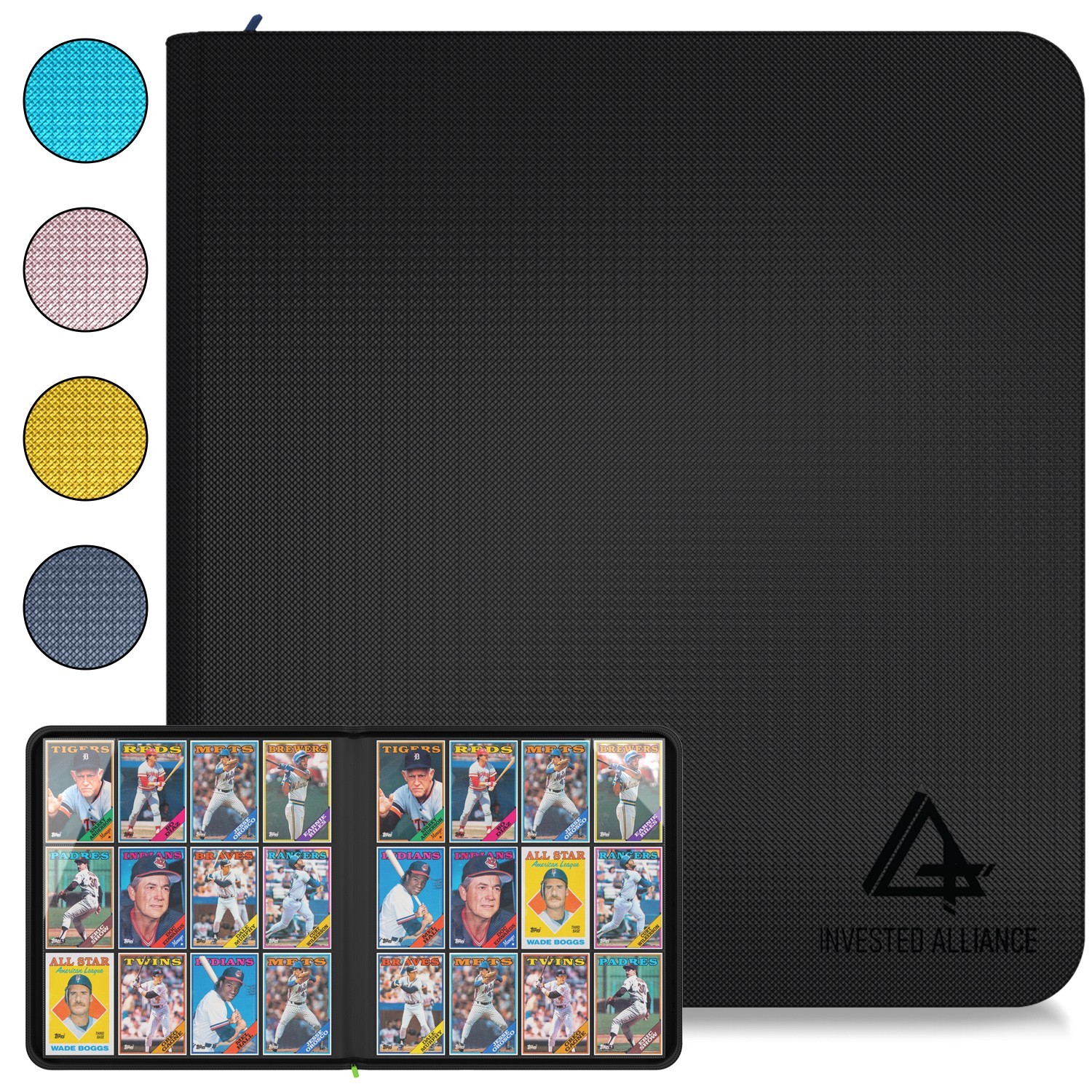 Premium 12 Pocket Sideload Trading Card Binder, 480 Cards for Sports, TCG & MTG.