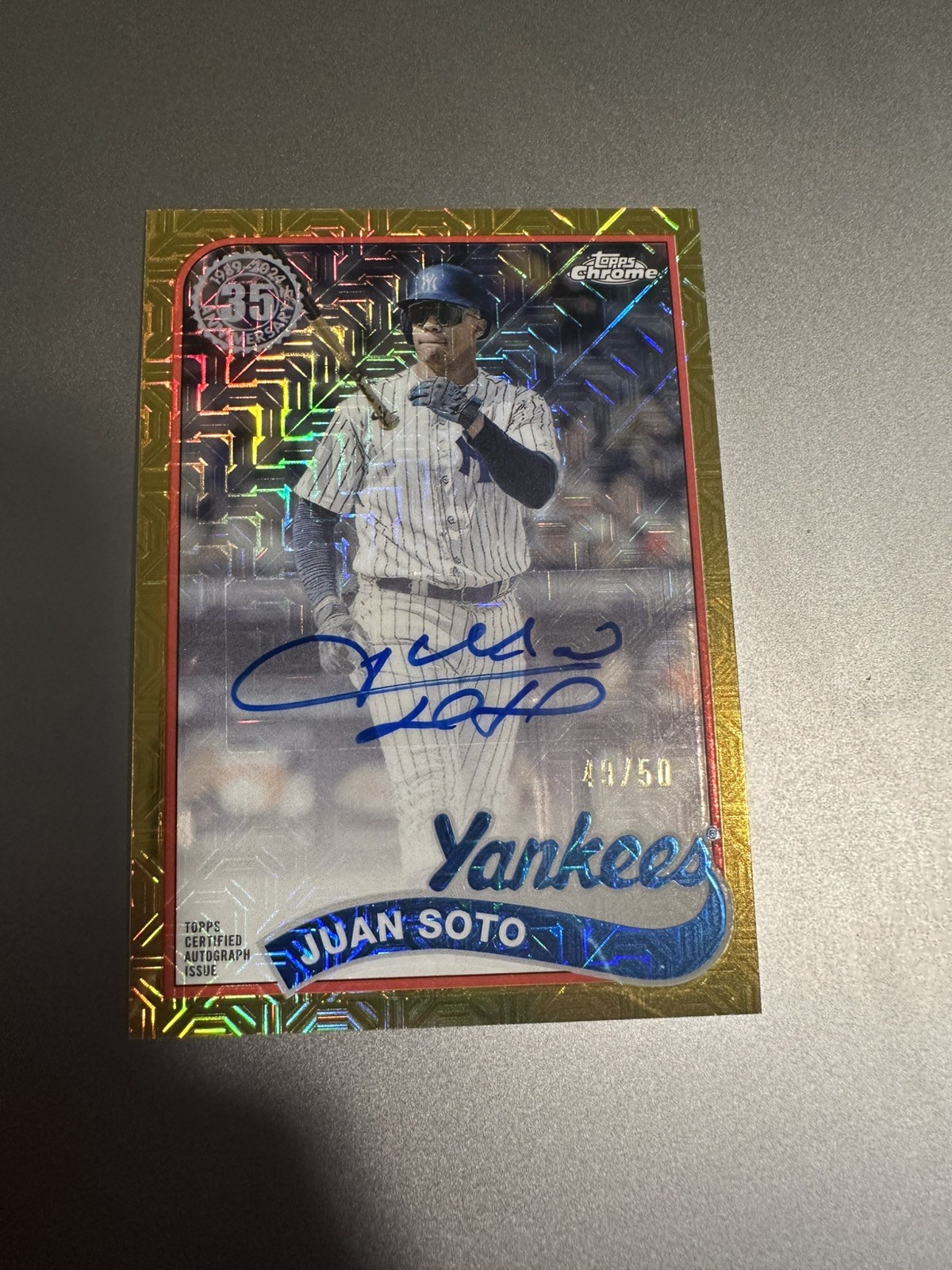 JUAN SOTO TOPPS Silver pack Series 2 GOLD MOJO AUTO /50 NY YANKEES