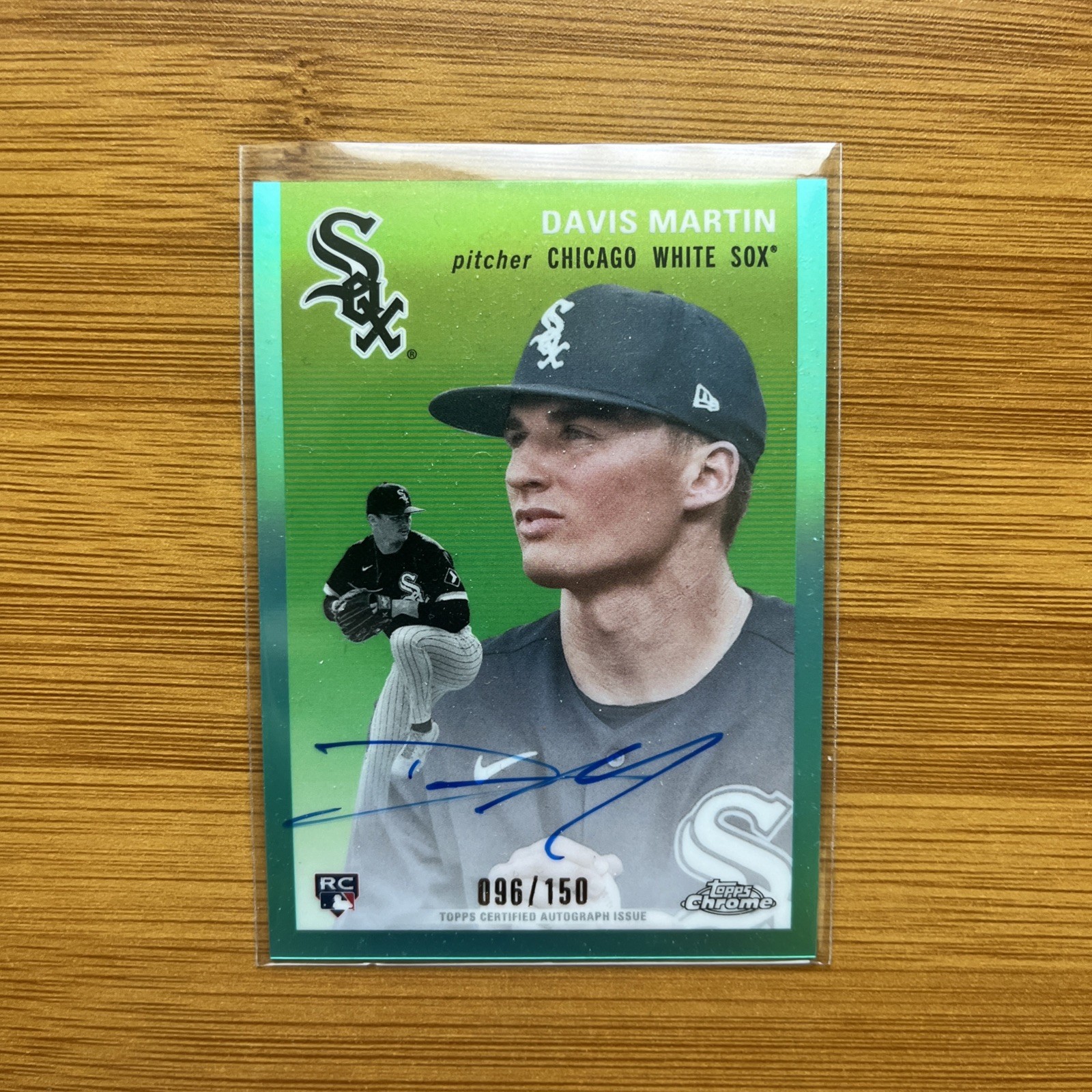2023 Topps Chrome Platinum Anniversary Auto Davis Martin Aqua Refractor /150