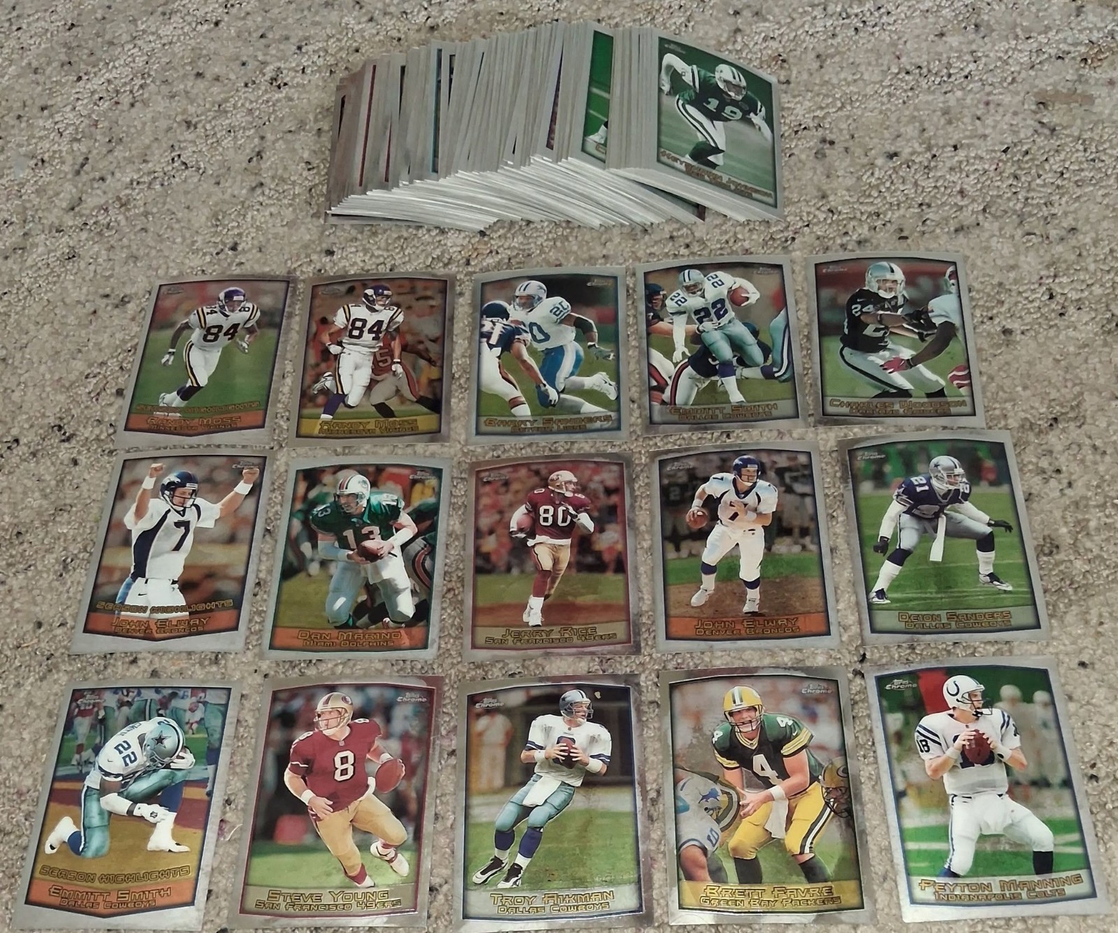 1999 Topps Chrome Football COMPLETE Base Set 1-134 + Checklist NO RC 20+ HOFers