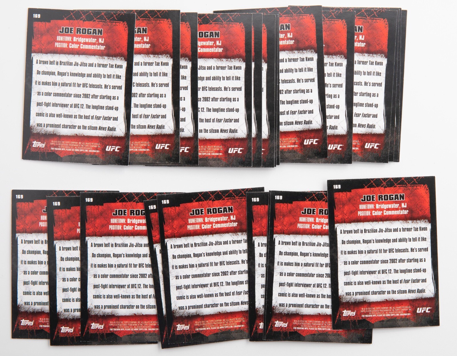 Joe Rogan 2010 Topps UFC Card #169 JRE Experience Podcast Fear Factor Comedy 10P