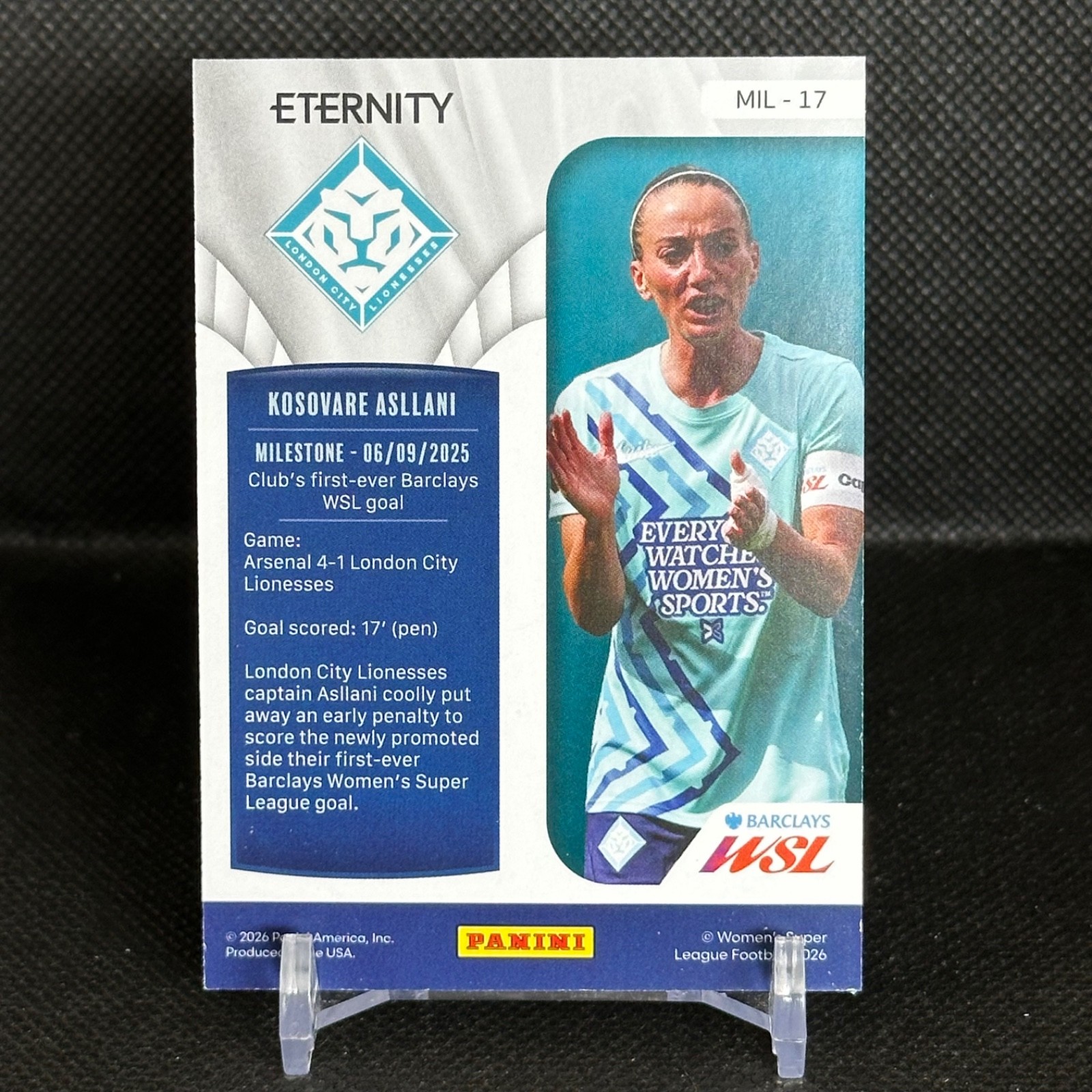 KOSOVARE ASLLANI Milestone • 2025/26 Panini WSL Eternity London City (US Seller)