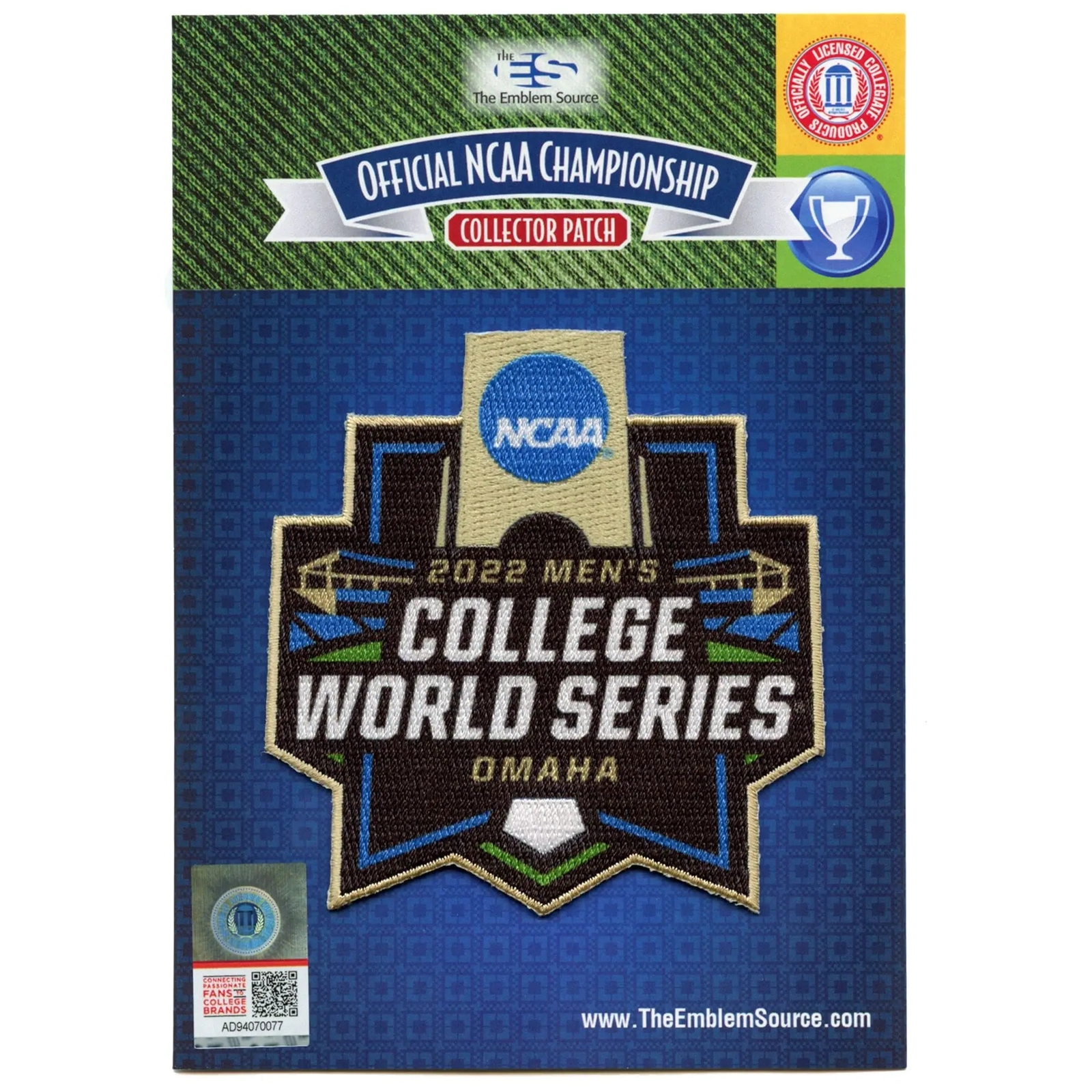 2022 NCAA Men’s College World Series Omaha Jersey Patch Ole Miss Oklahoma