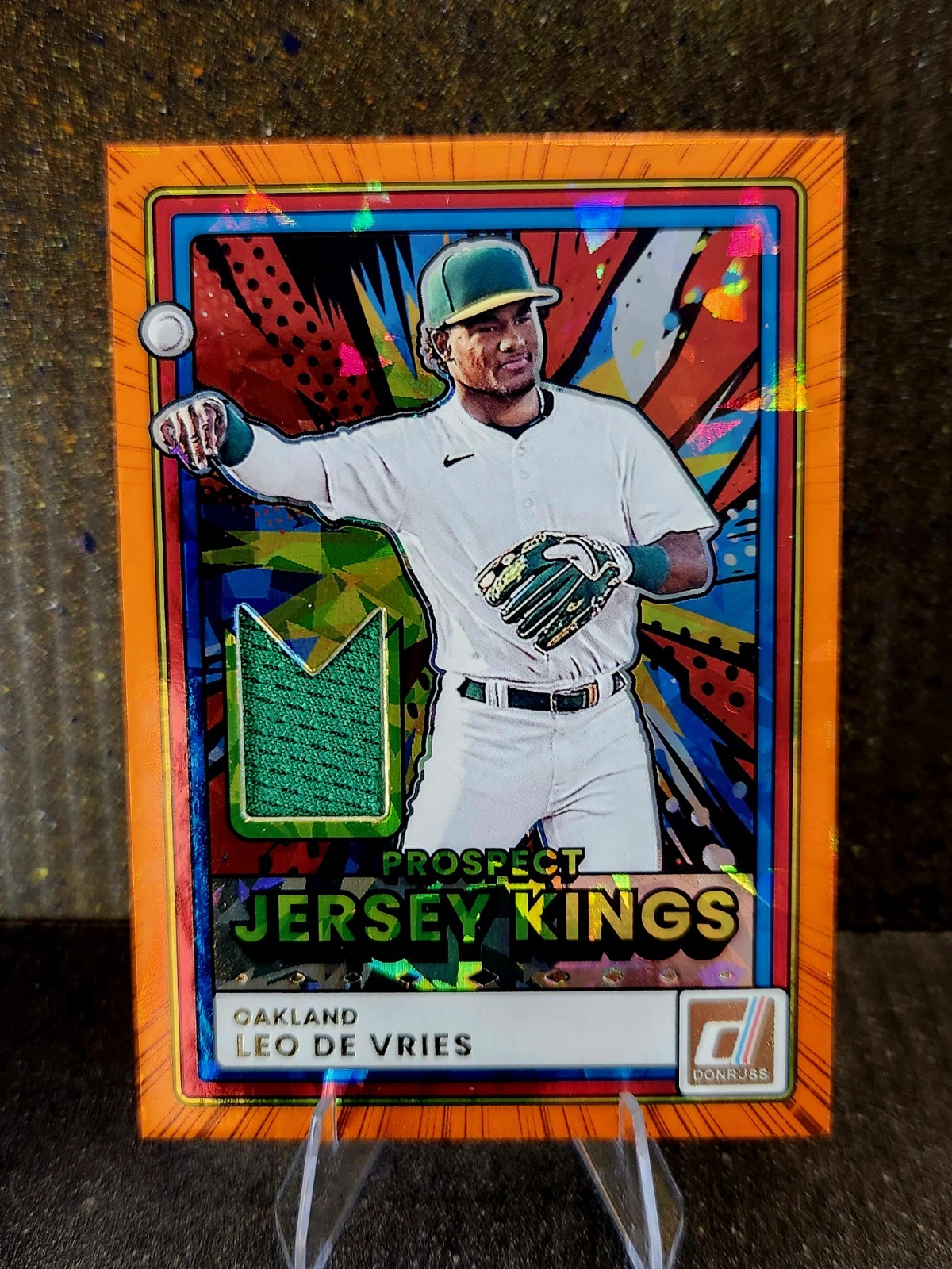 2026 Panini Donruss Prospect Jersey Kings Leo de Vries #PJK-LDV Orange Athletics