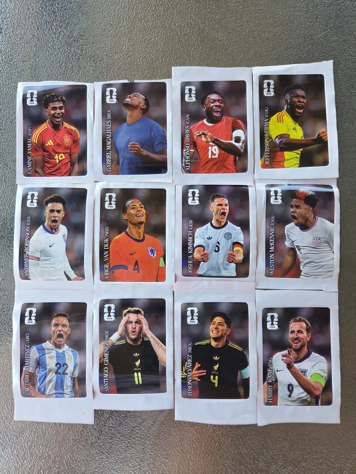 2026 Coca Cola Panini FIFA World Cup Stickers complete set of 12 .