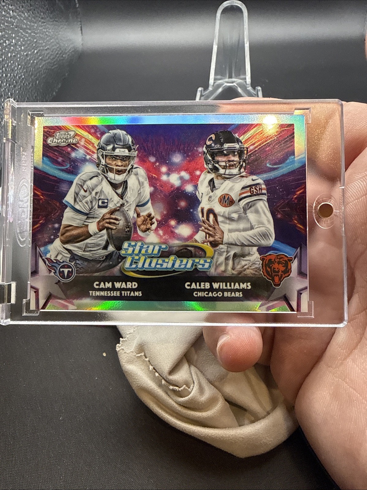 2025 Topps Chrome Cosmic Caleb Williams / Cam Ward Star Clusters Refractor #SC-1