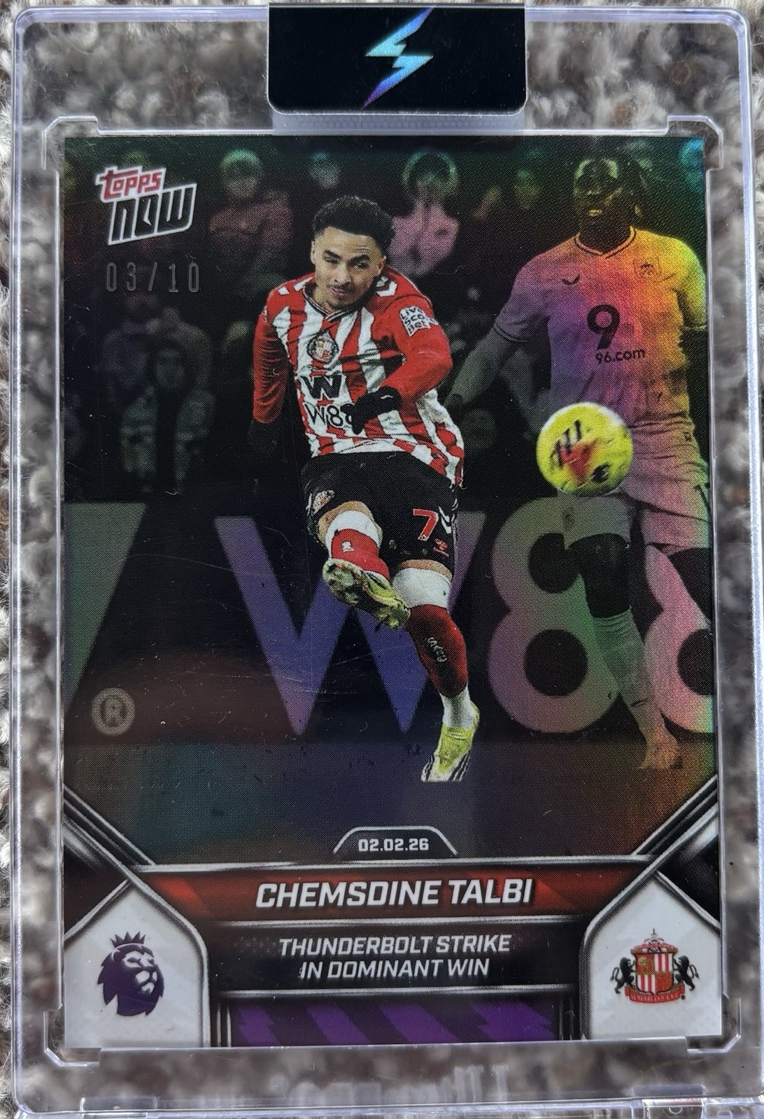 Topps Now Premier League Chemsdine Talbi /10 Black Sunderland Morocco