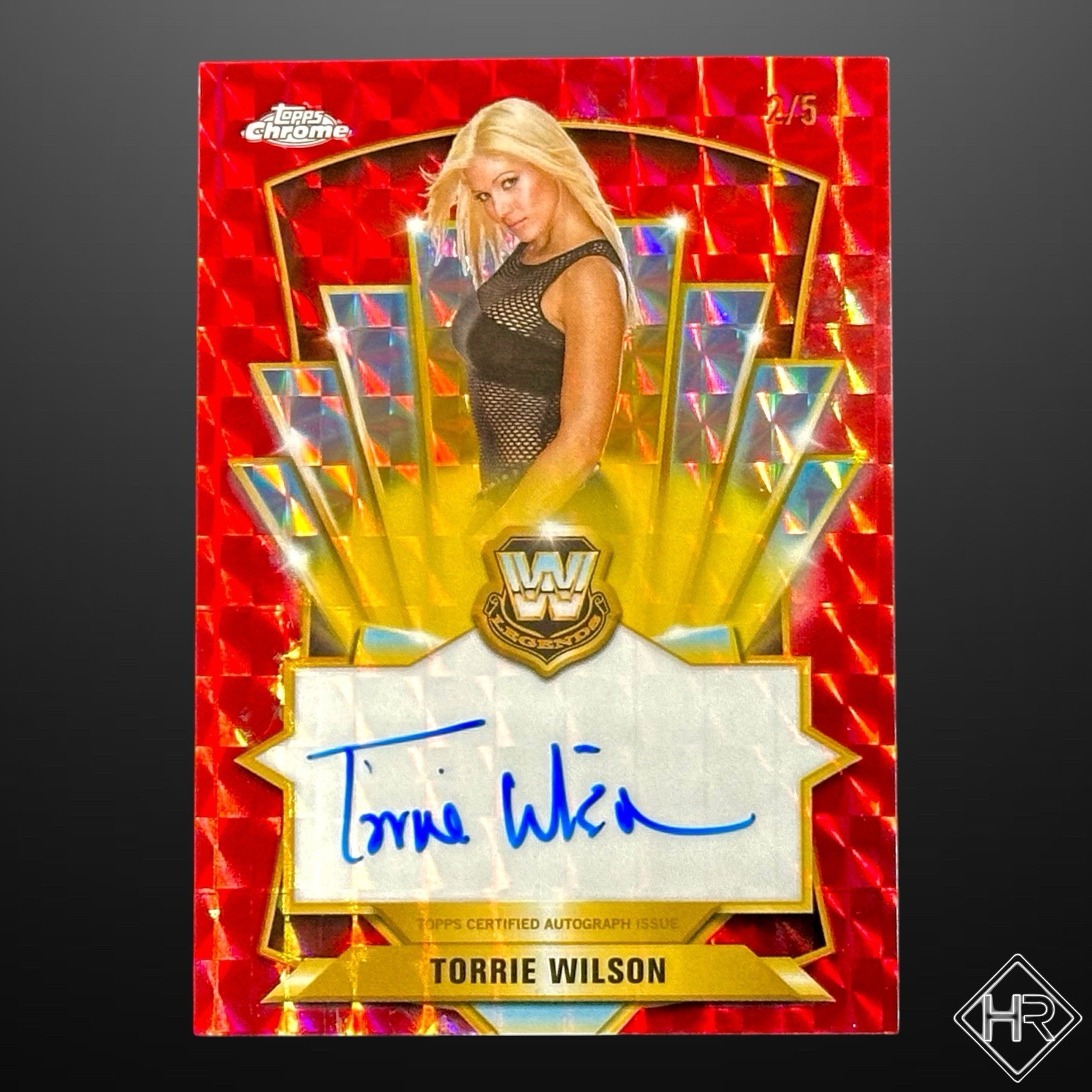 2026 Topps Chrome WWE Torrie Wilson Legendary Auto Red Geometric Refractor /5