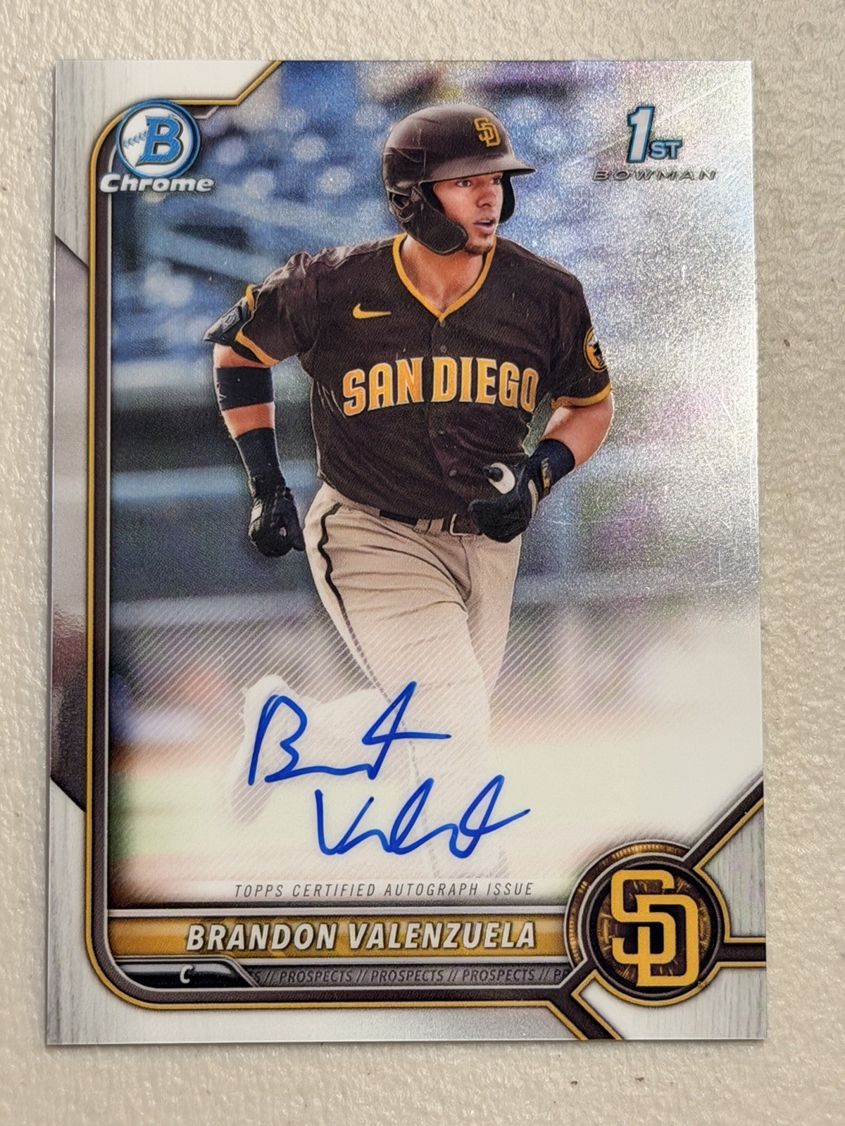 2022 Bowman #CPA-BV Brandon Valenzuela Chrome Prospects Autographs