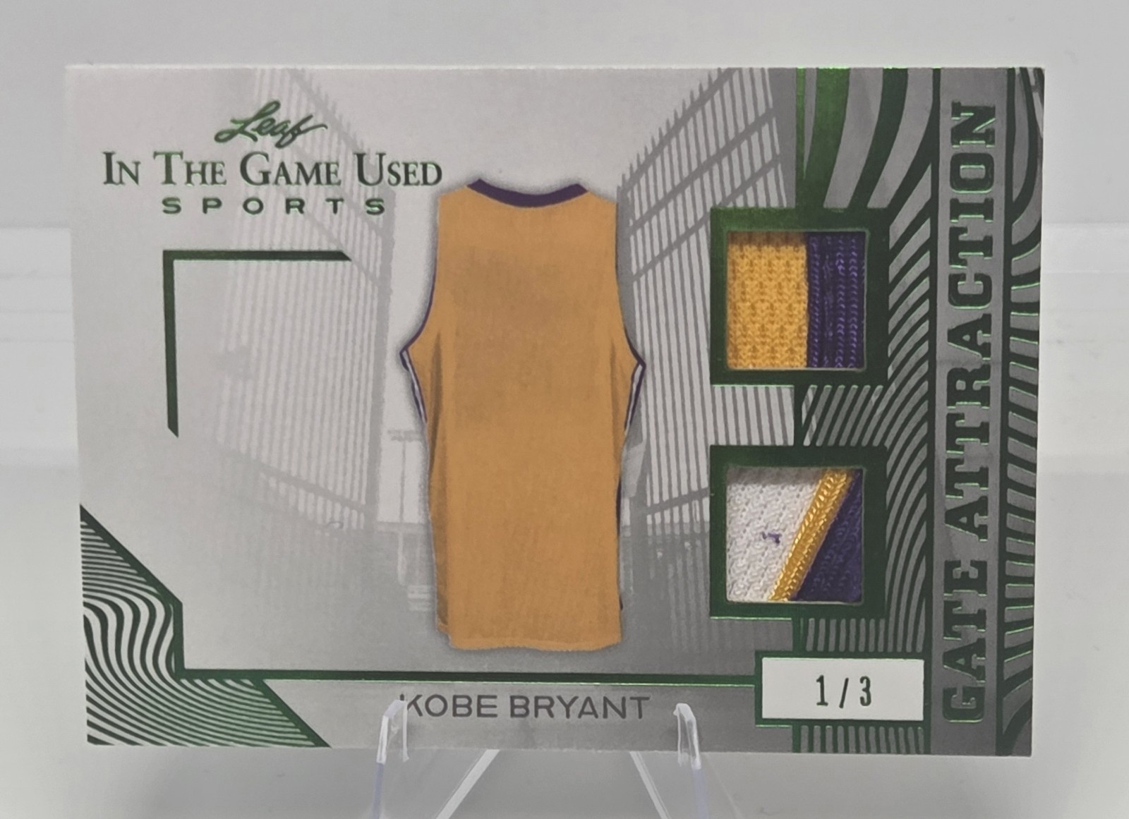 2025 Leaf In The Game Used Gate Attraction Kobe Bryant GA-19 Lakers Patch 1/3