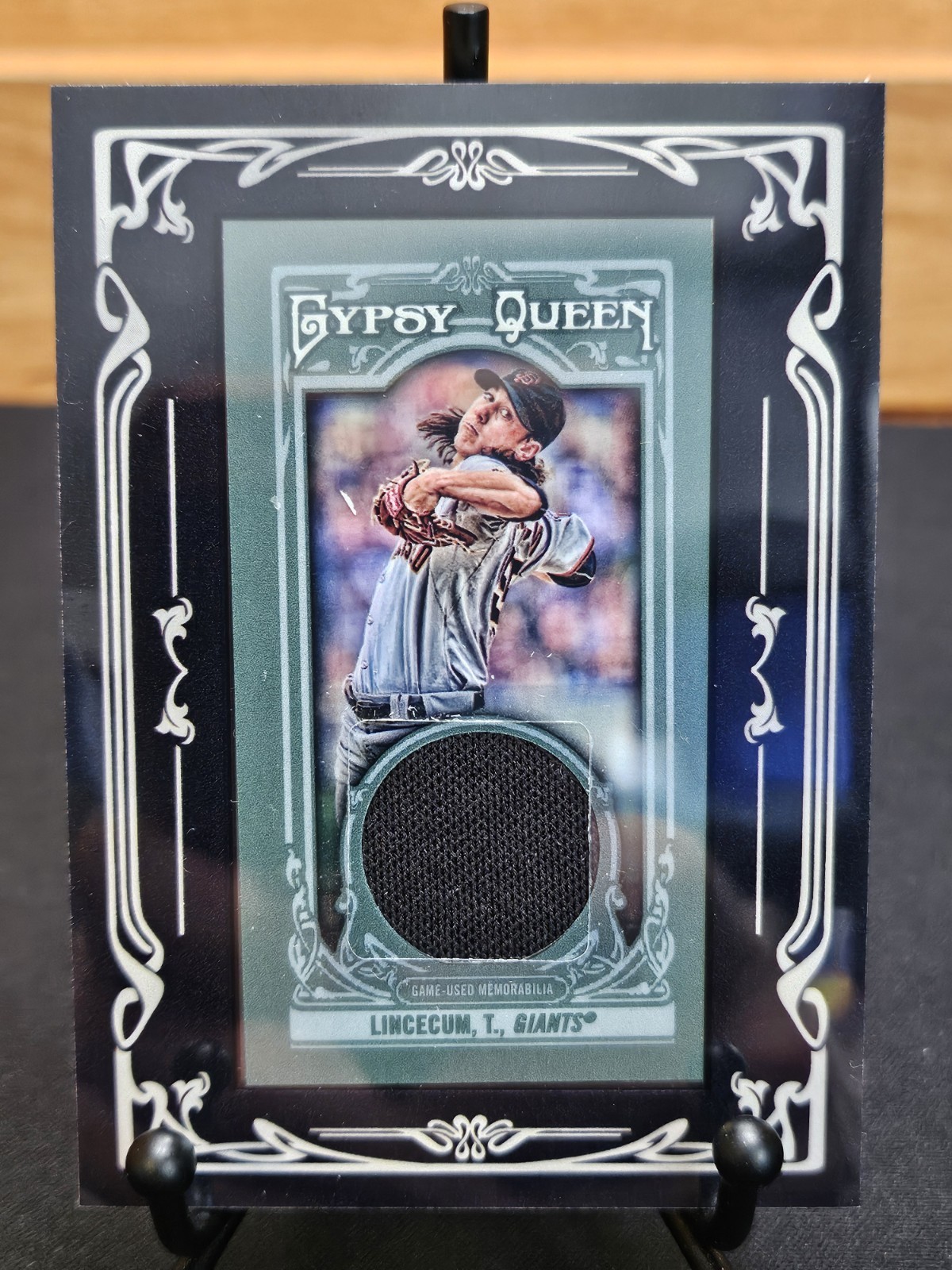 Tim Lincecum 2013 Topps Gypsy Queen Mini Framed Relic GQMR-TL Game Used Jersey