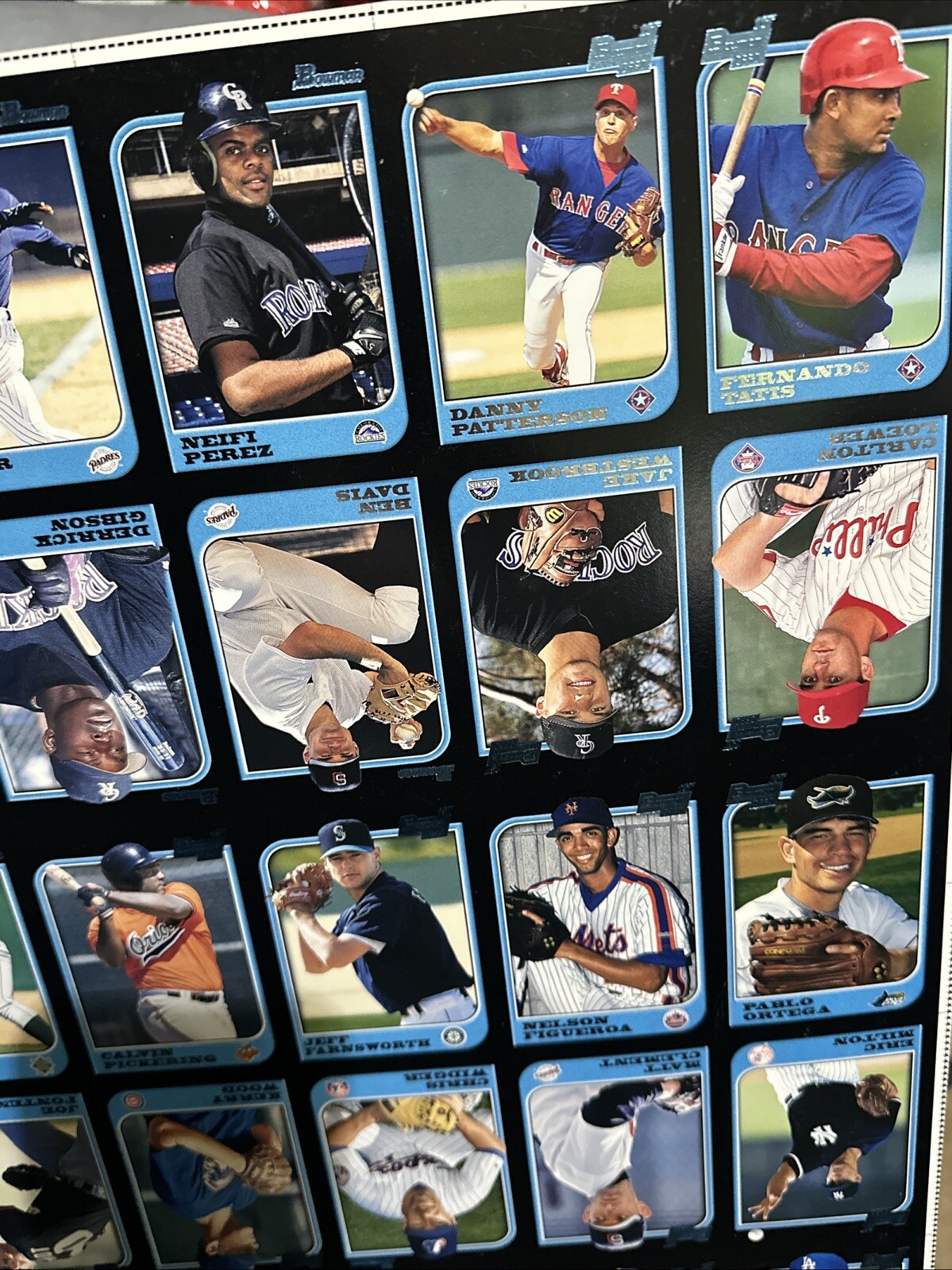 1997 Bowman Baseball Uncut Sheet Adrian Beltre RC Tatis Jeter Ripken MLB Stars