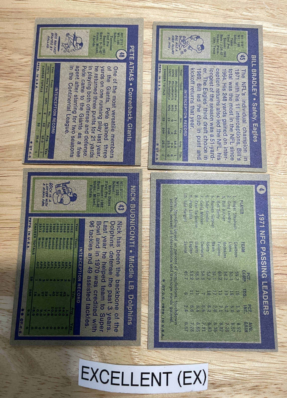1972 Topps Football Cards 101-200 (P-NM) – You Pick – Complete Your Set