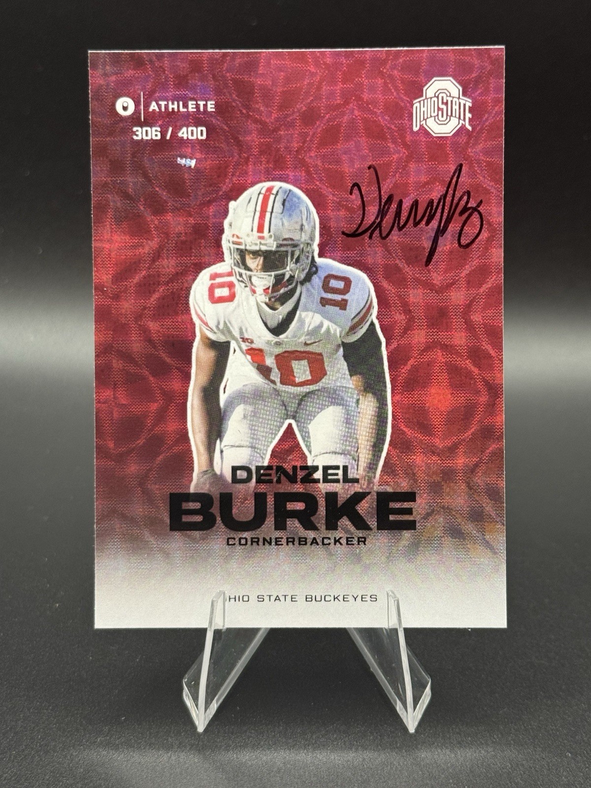 Onit Athlete 2023 Ohio State Buckeyes Denzel Burke Signature Series Auto /400