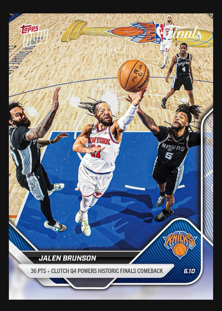 2025-26 NBA Topps Now #337 Jalen Brunson New York Knicks NBA Finals – PRESALE