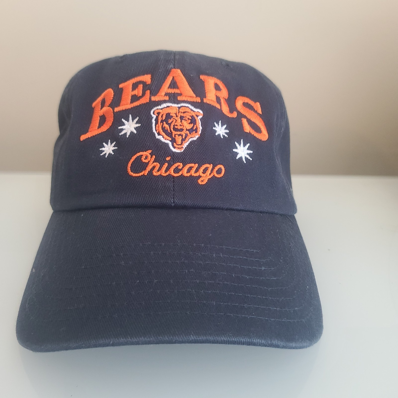 Chicago Bears Mens Navy Blue Adjustable Football Hat Cap