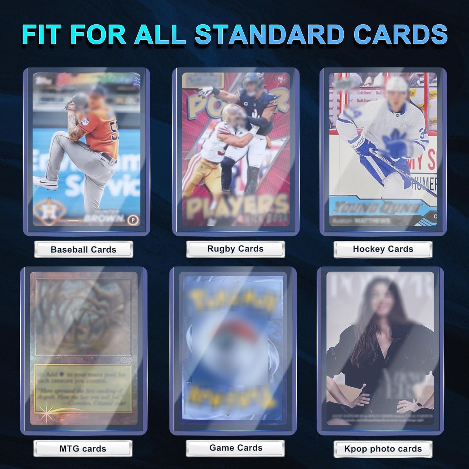 1000 Card Sleeves Top Loaders for Cards 3X4 Baseball Card Protectors Toploaders