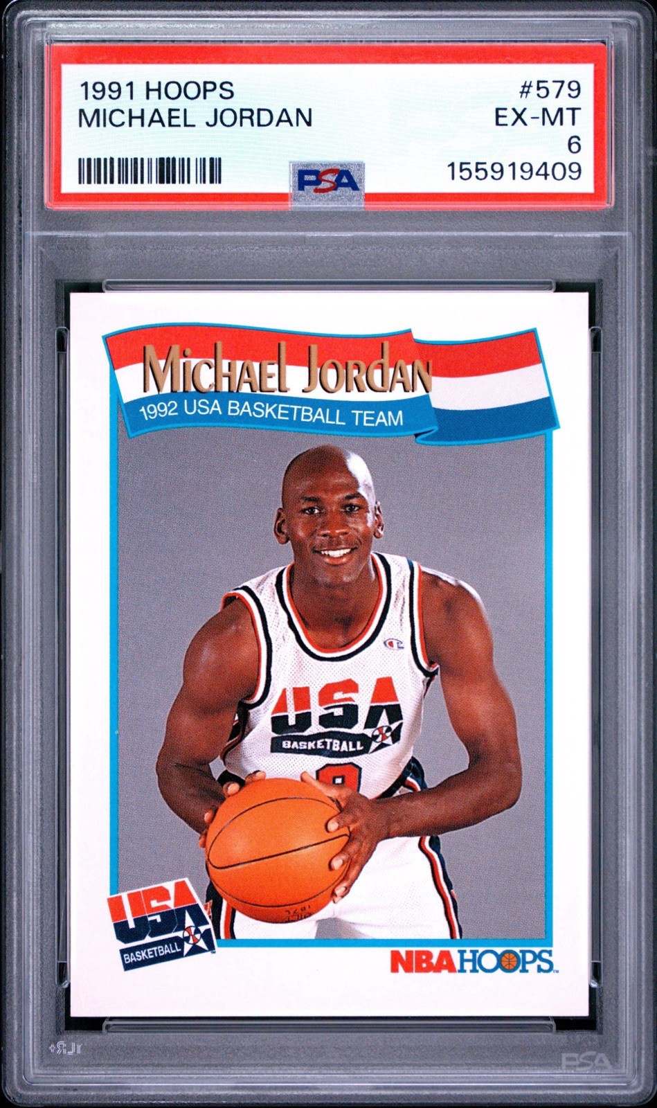 1991 Hoops Michael Jordan USA Dream Team PSA 6 HOF GOAT BULLS