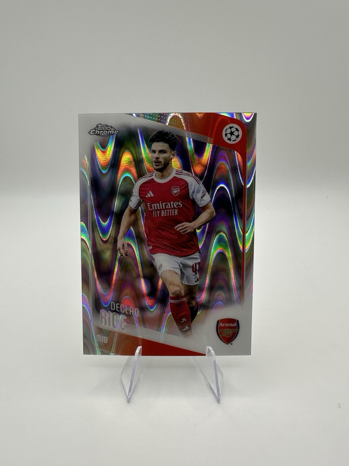 2025-26 Topps Chrome UEFA Club Competitions #164 Declan Rice Raywave Refractor