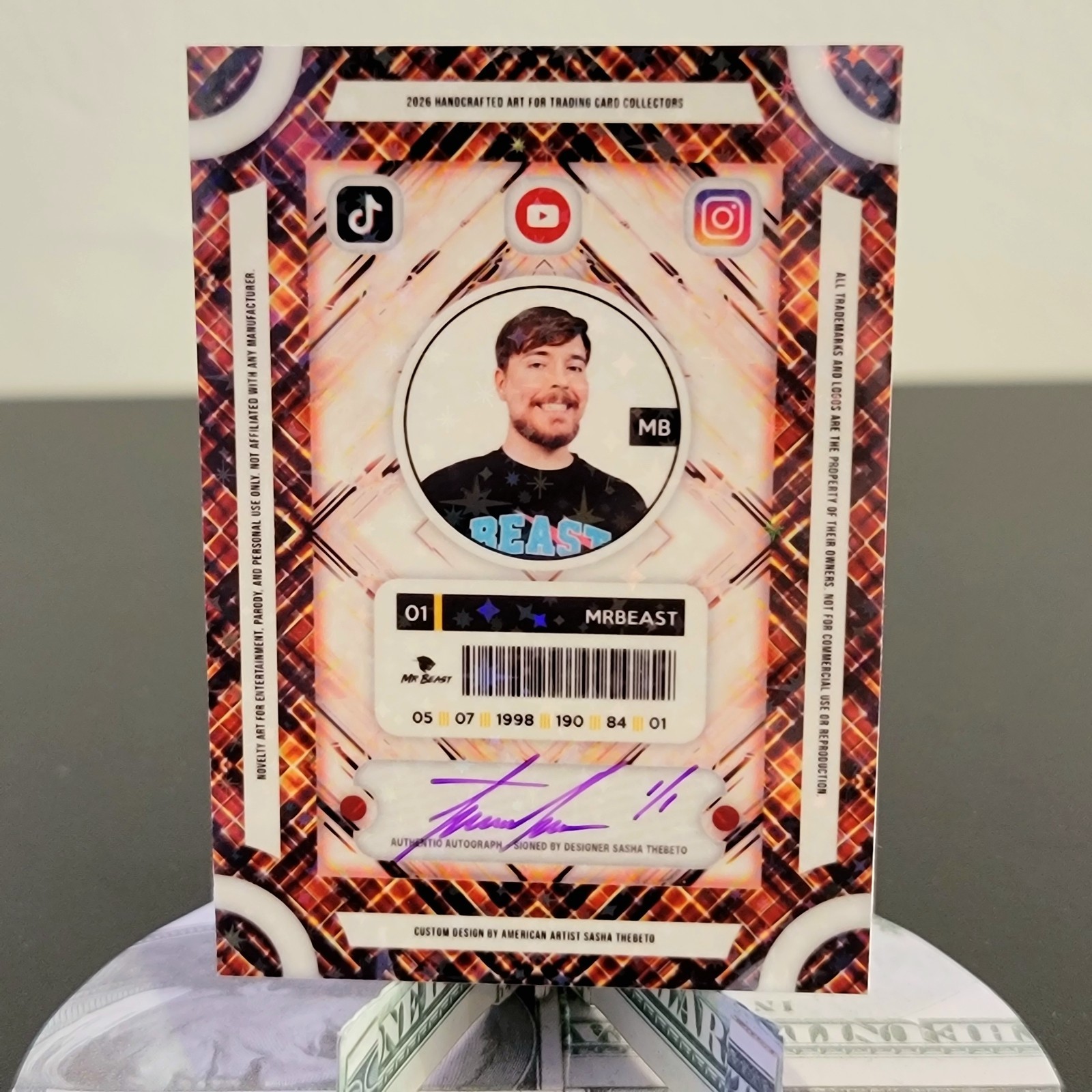 MrBeast 📹 1/1 Custom Hobby Card