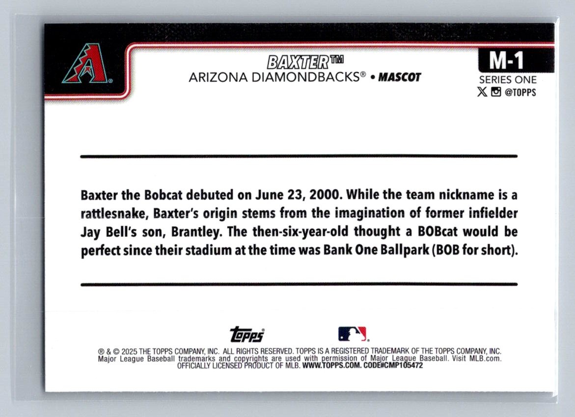 2025 Topps #M-1 Baxter Mascots