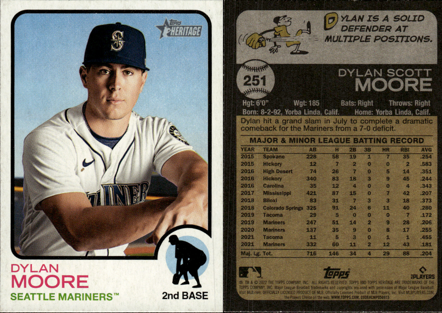 2022 Topps Heritage Baseball Base #251-400 ~ Choose Your Card