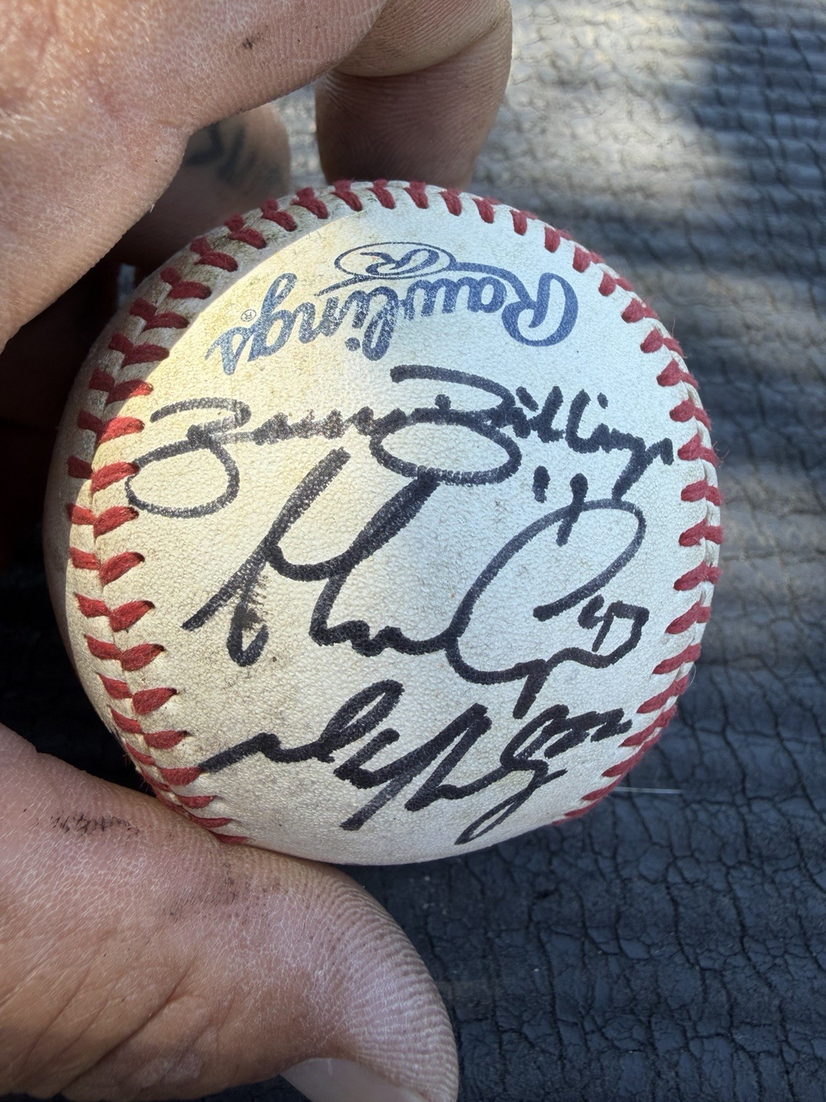 Vintage Rawlings Baseball Unknown Signatures