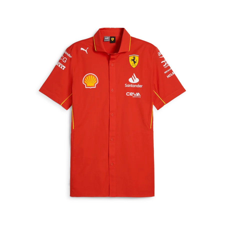 Ferrari Scuderia F1 Racing Team hawaiian button down Shirt, men summer top