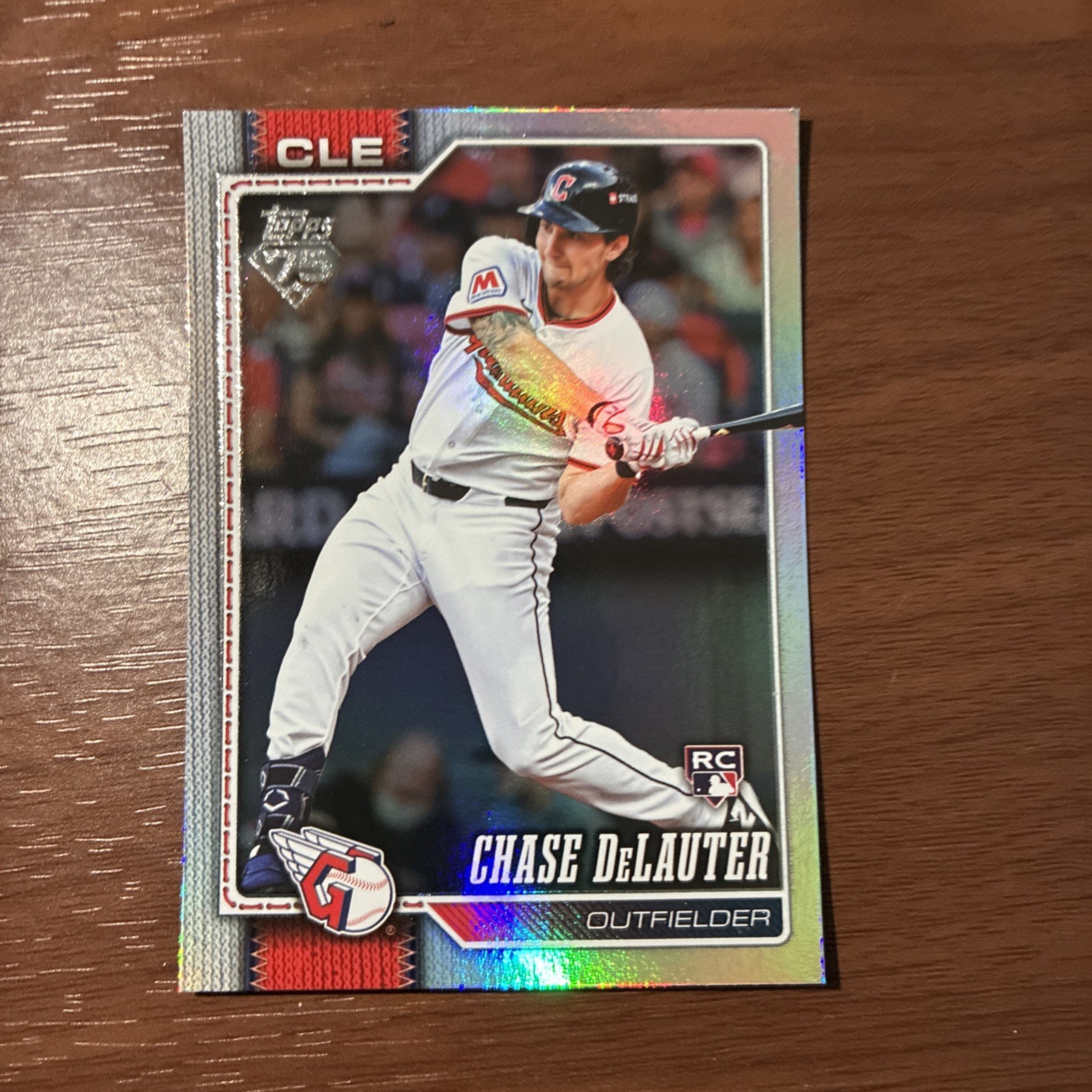 2026 Topps Series 2 Chase DeLauter (RC) Holo Foil Parallel – #458 Cleveland