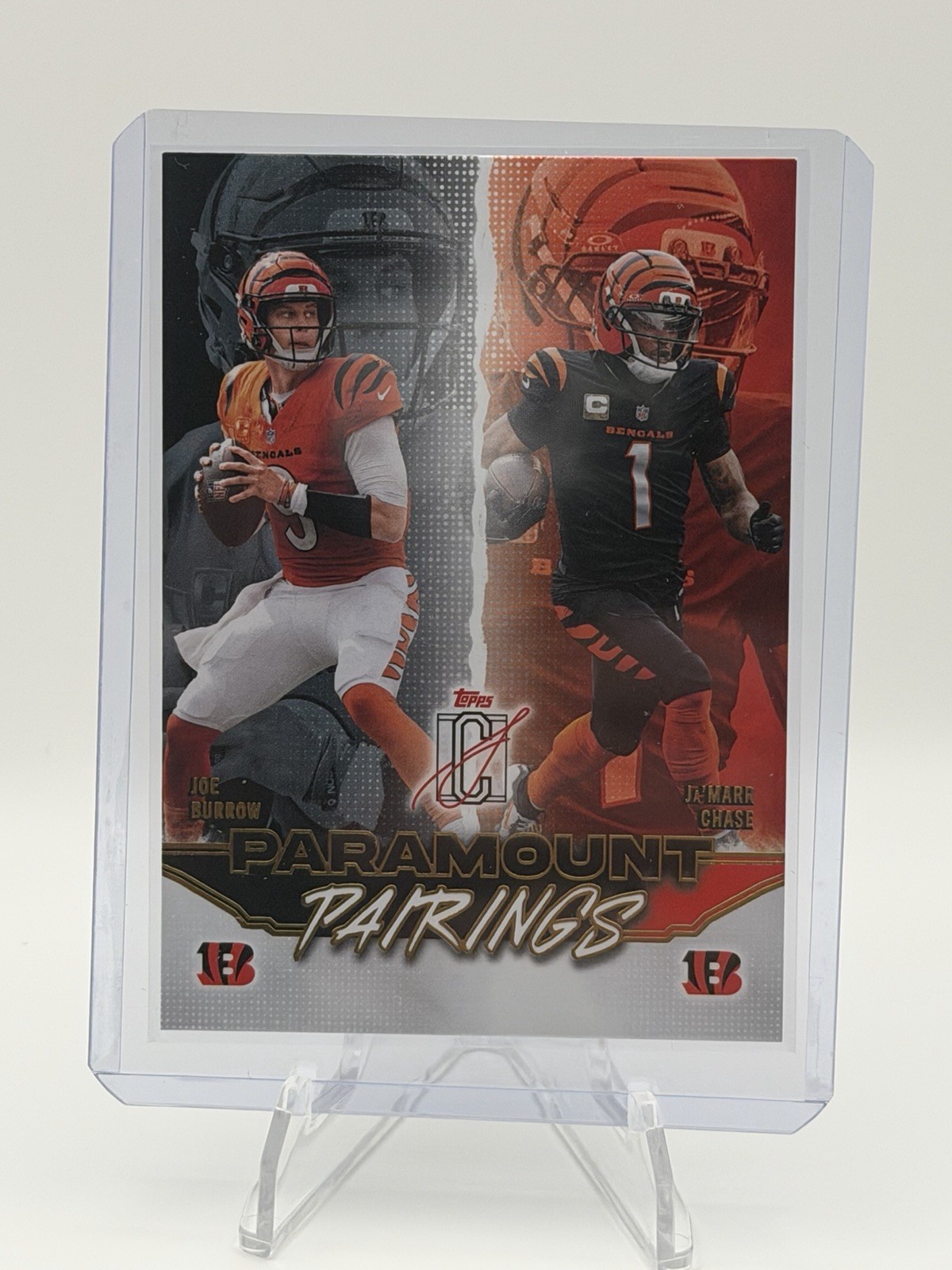 Topps 2025 Signature Class Paramount Pairings Joe Burrow Ja’Marr Chase Bengals
