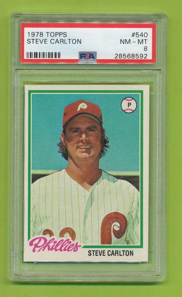 1978 Topps – Steve Carlton (#540) Philadelphia Phillies PSA 8