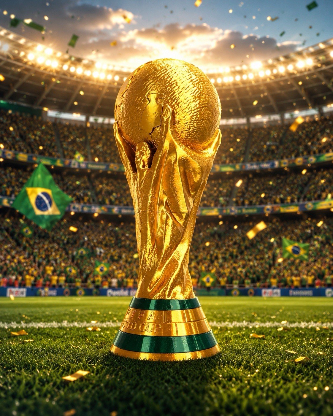 World Cup Trophy Replica 14.5” Gold Soccer Fan Display Collectible Gift