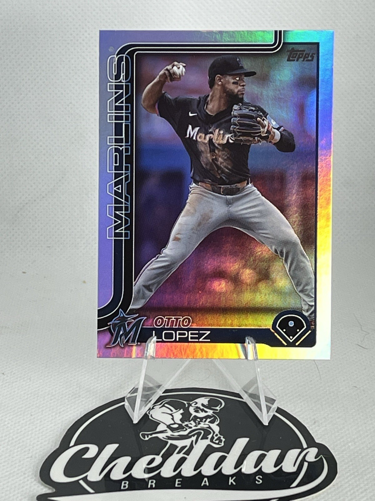 2025 Topps Otto Lopez Rainbow Foil #172 Miami Marlins