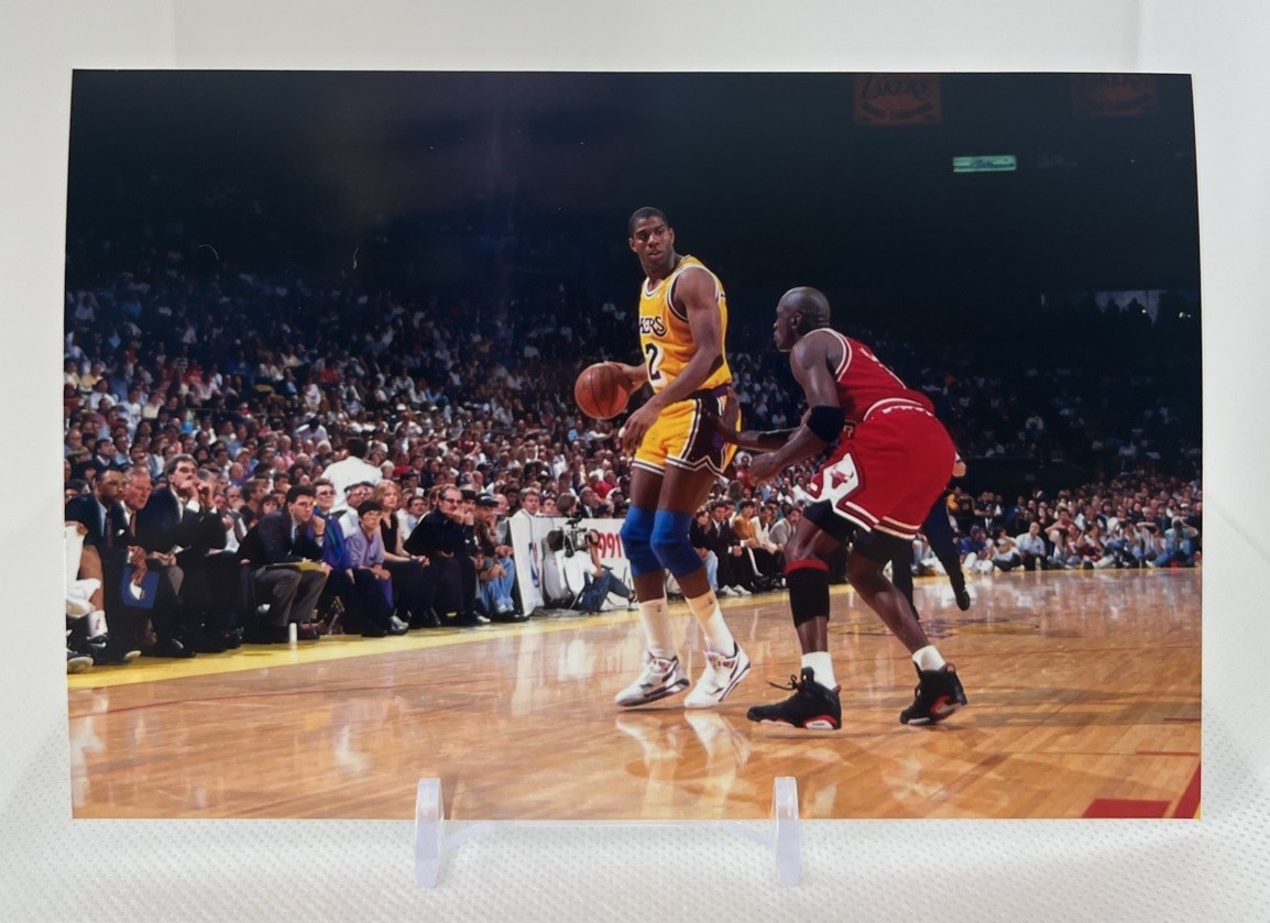Michael Jordan vs Magic Johnson in 1991 NBA Finals – 4×6 Photo ?