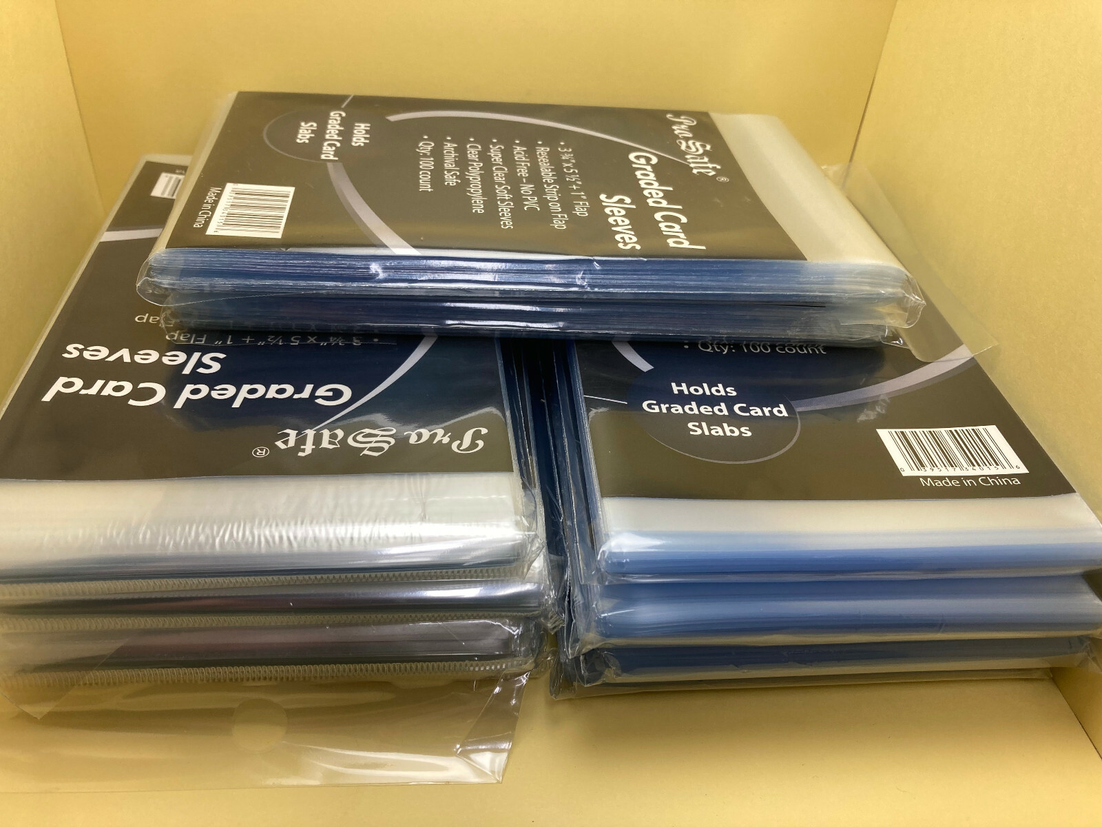 1000 PRO-SAFE Resealable Team Bags Beckett BGS Graded Card Holder Sleeves