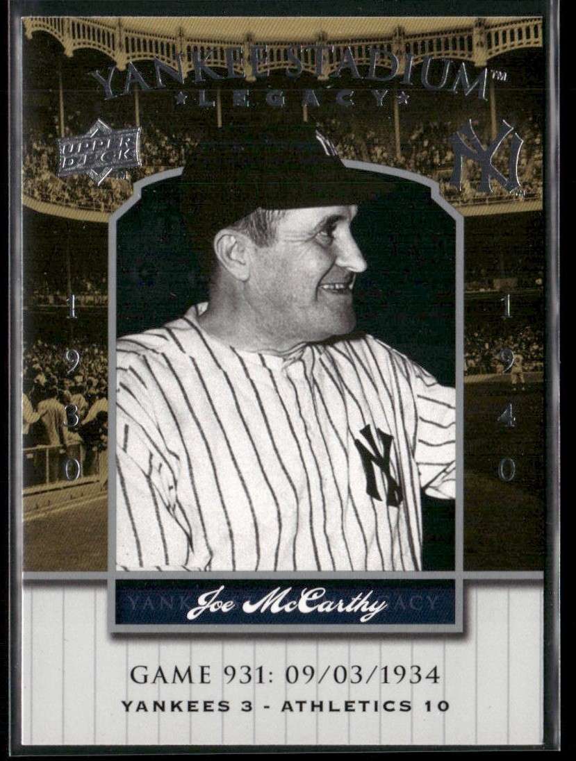 Joe McCarthy 2008 Upper Deck Yankee Stadium Legacy #931 Z1