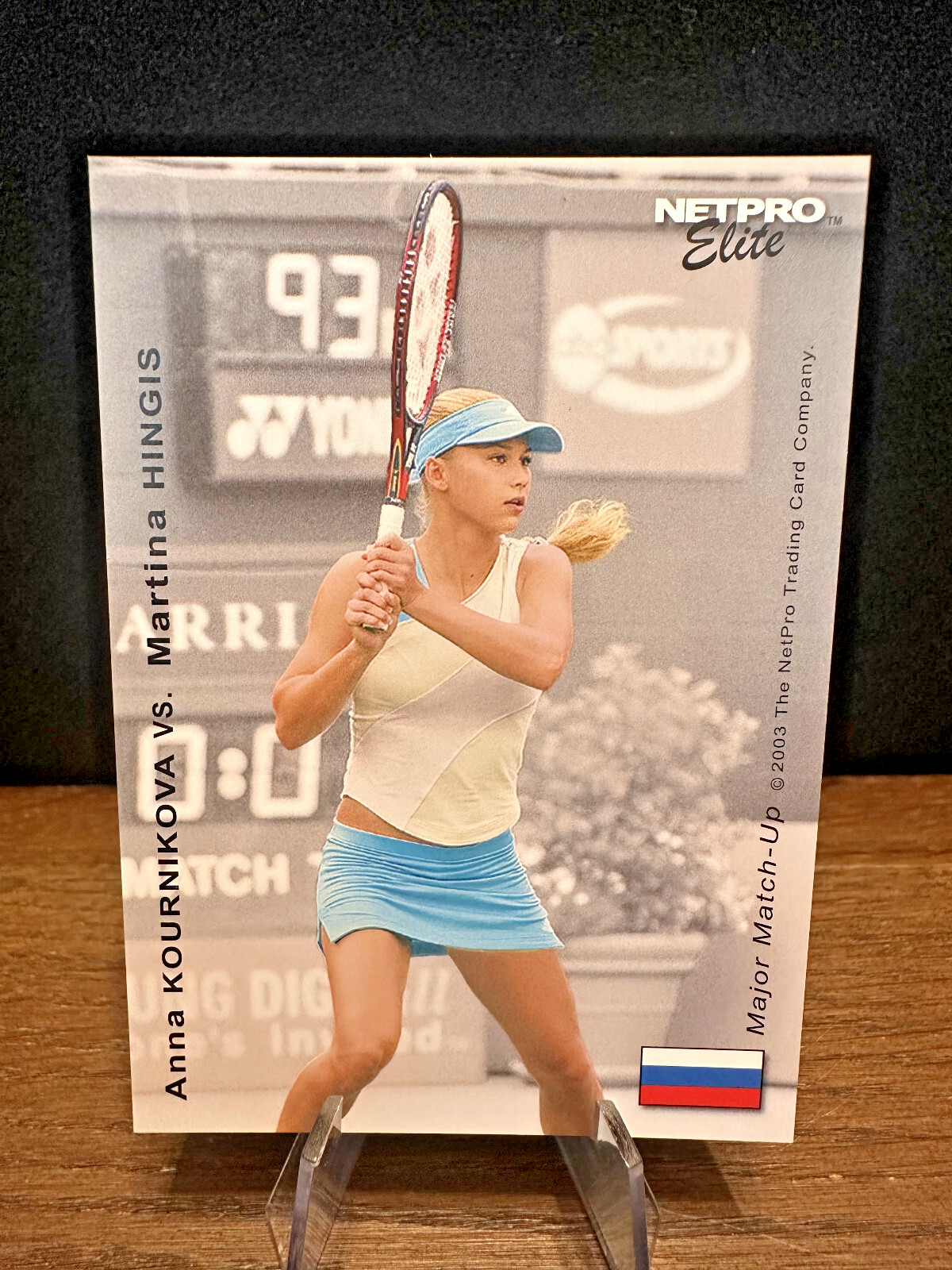 ANNA KOURNIKOVA VS. MARTINA HINGIS 2003 NETPRO ELITE “MATCHUP” ROOKIE CARD! RARE