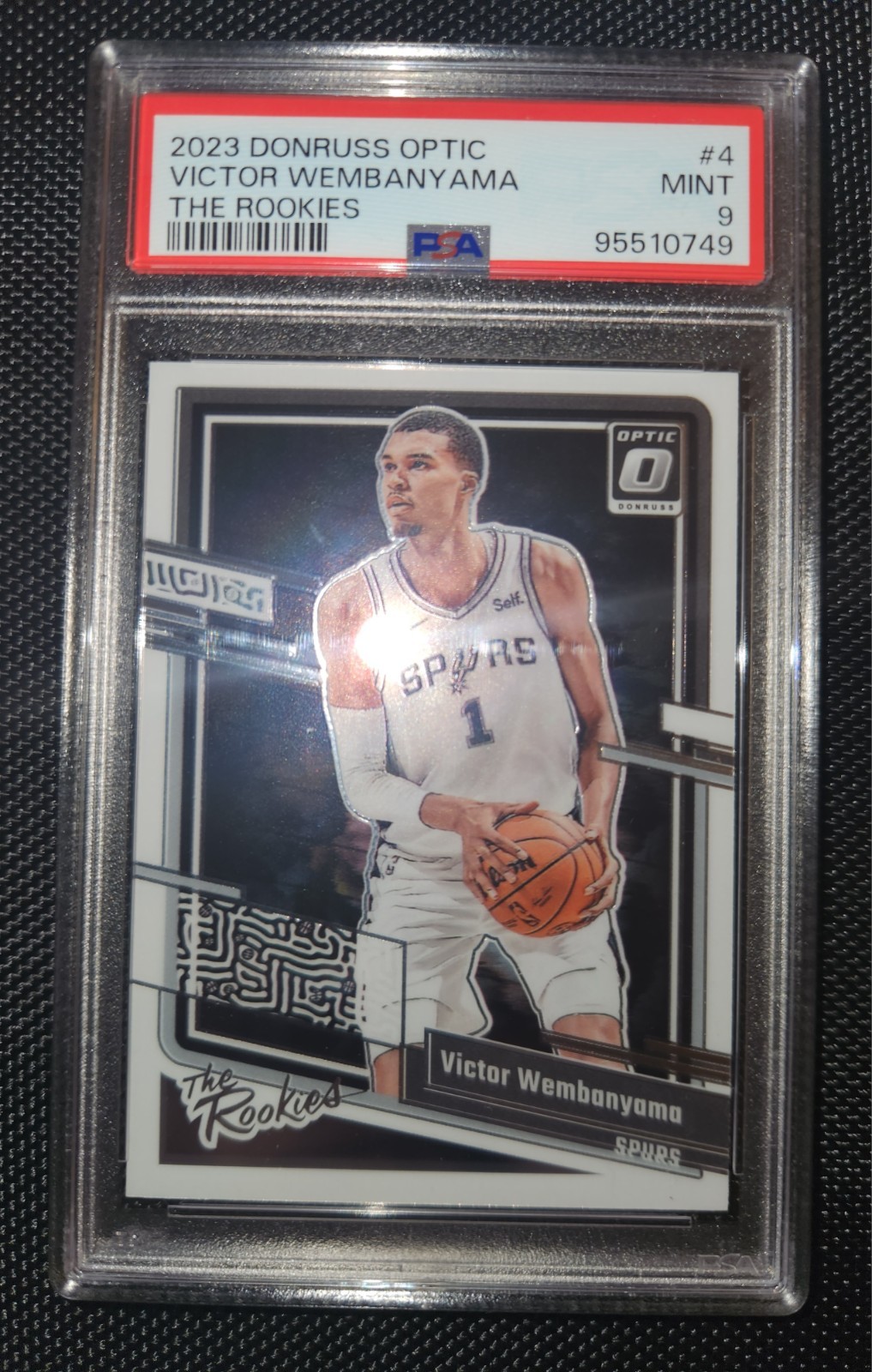 2023-24 Panini Donruss Optic Victor Wembanyama RC Rookie The Rookies PSA 9