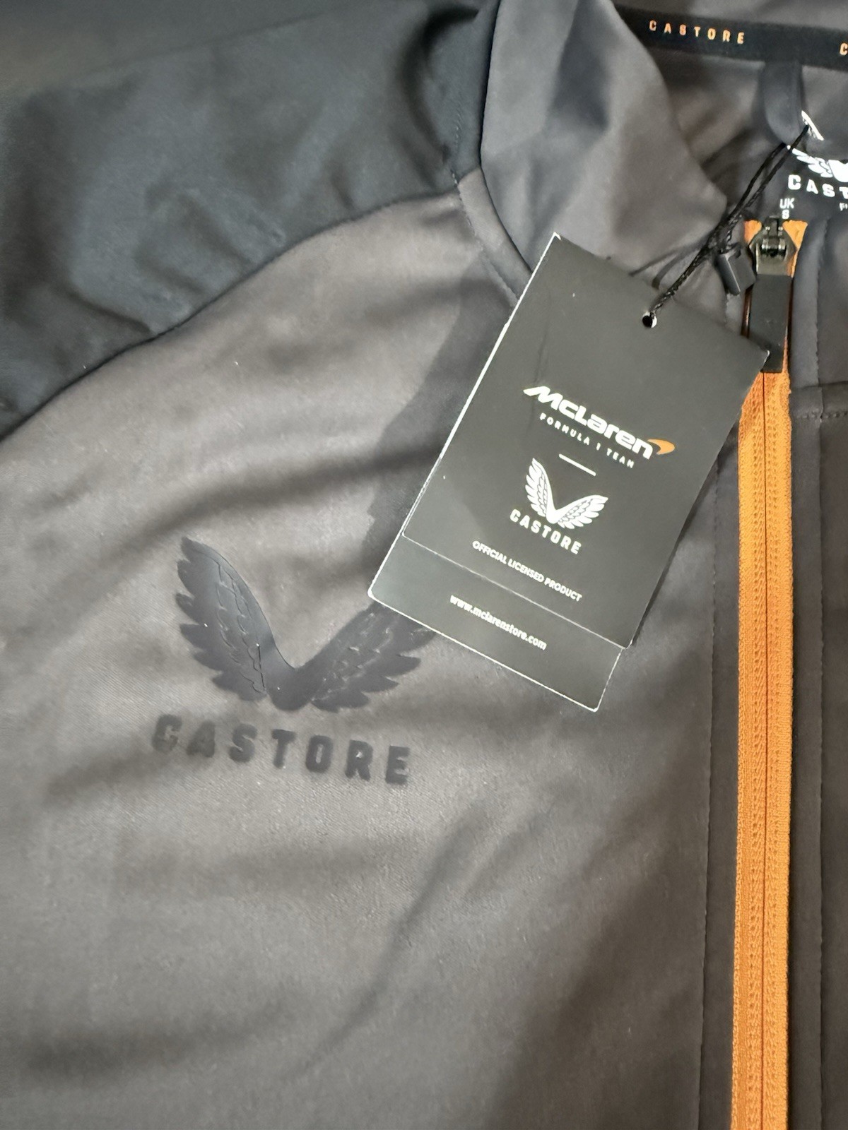 McLaren F1 Team Active Dualbrand Softshell Jacket black Grey Small NWT