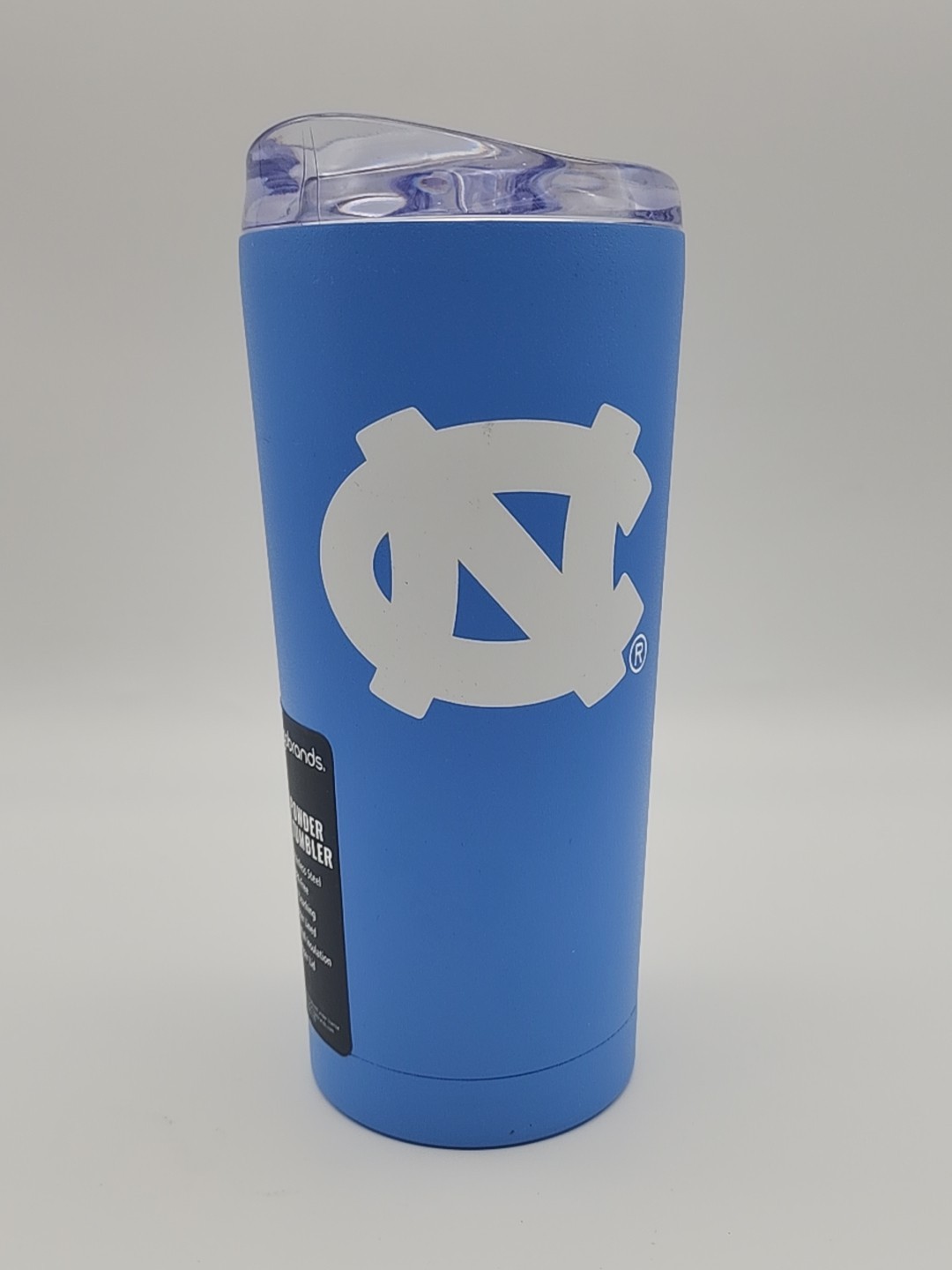 Logo Brands UNC Tar Heels 20oz Powder Coat Tumbler with Slide Open Lid – NEW