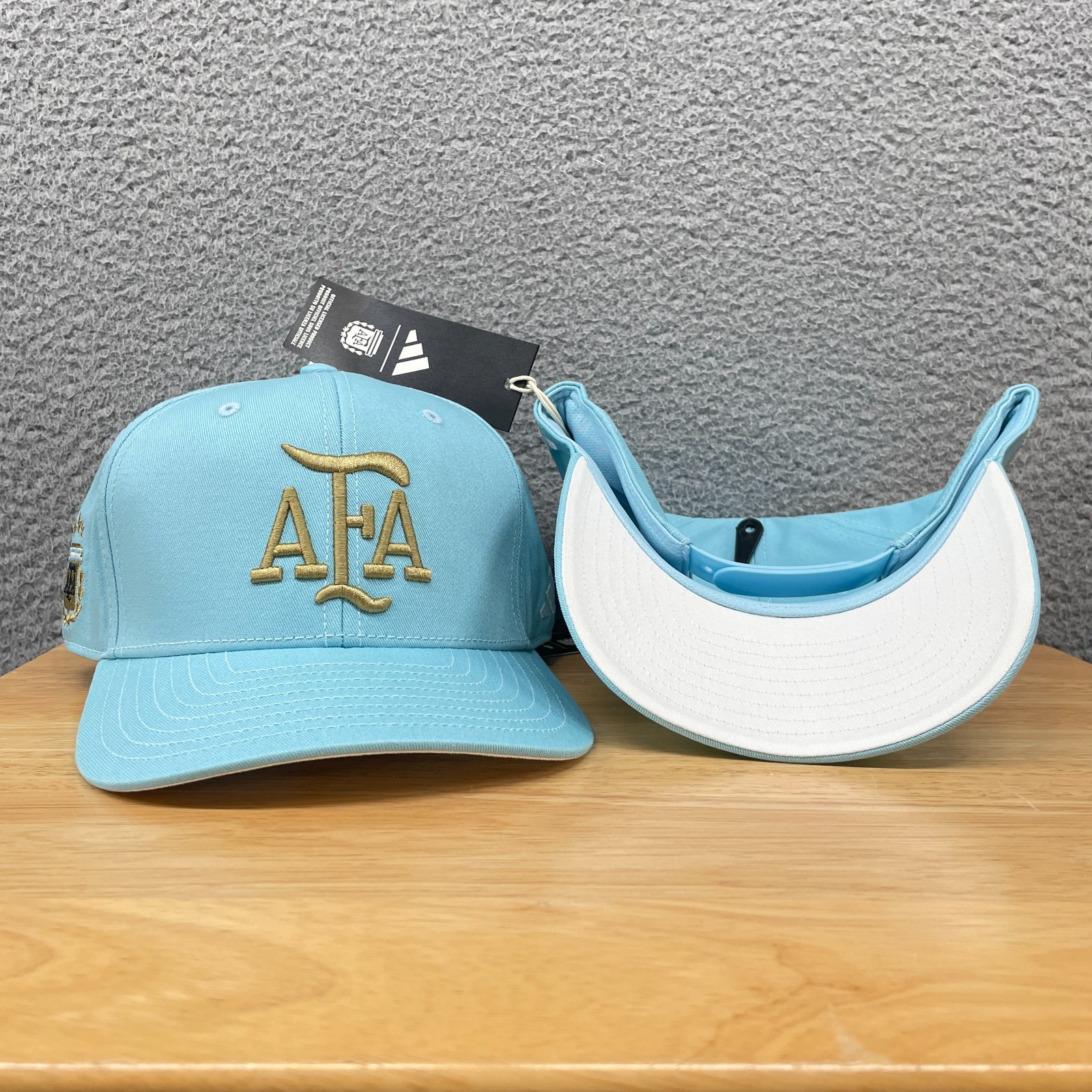 Adidas Argentina National Team 26 Hat Cap Snapback Icy Blue Adjustable OS KE1380
