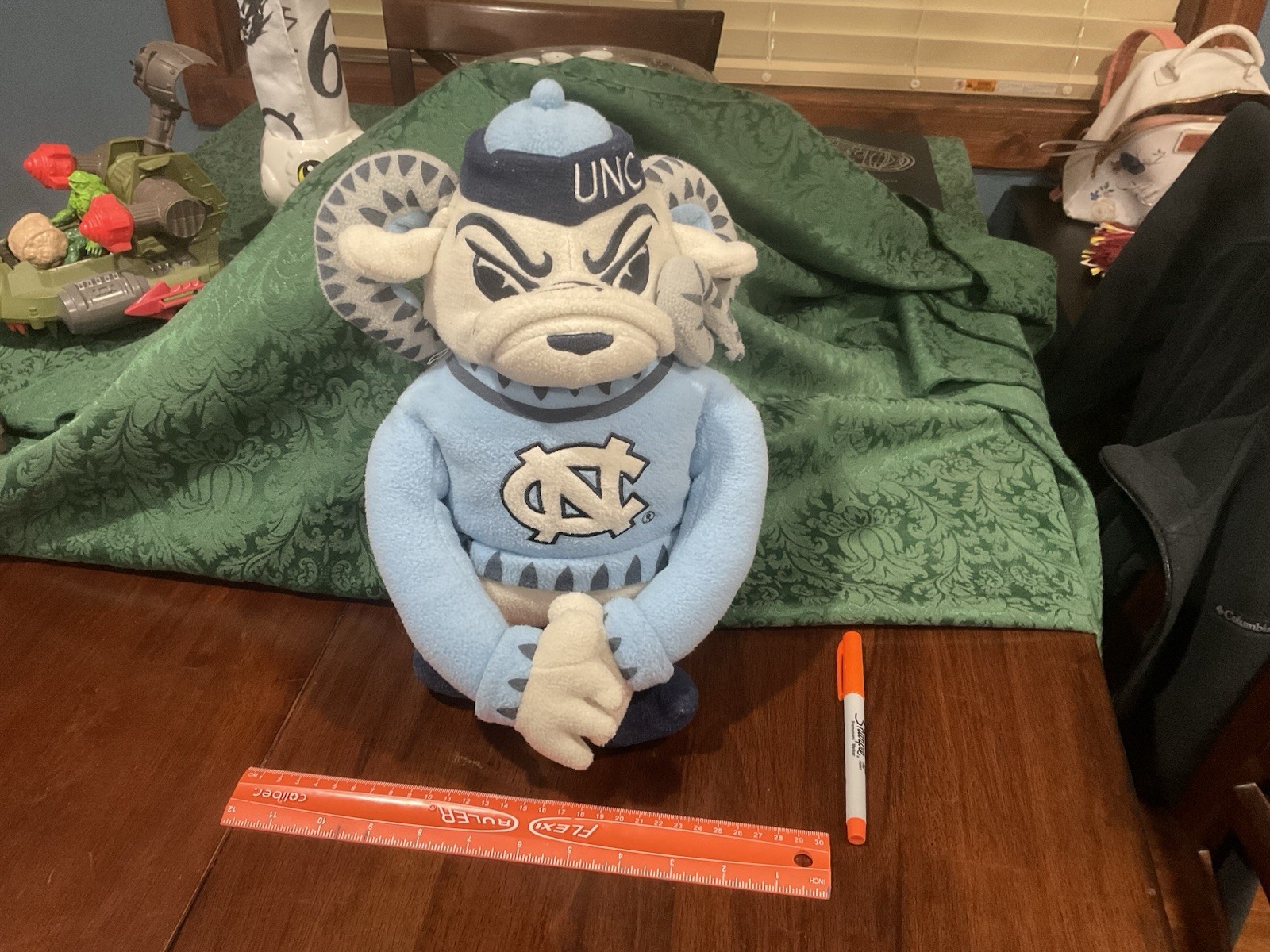 Retro Rameses North Carolina UNC Tar Heels Mascot Plush 14″ Northwest 2009