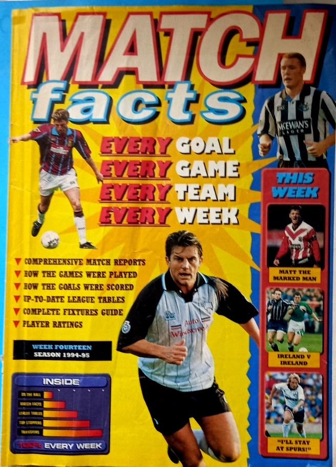 MATCH FACTS WEEK 14 1994-95 16 PAGES NOVEMBER 1994