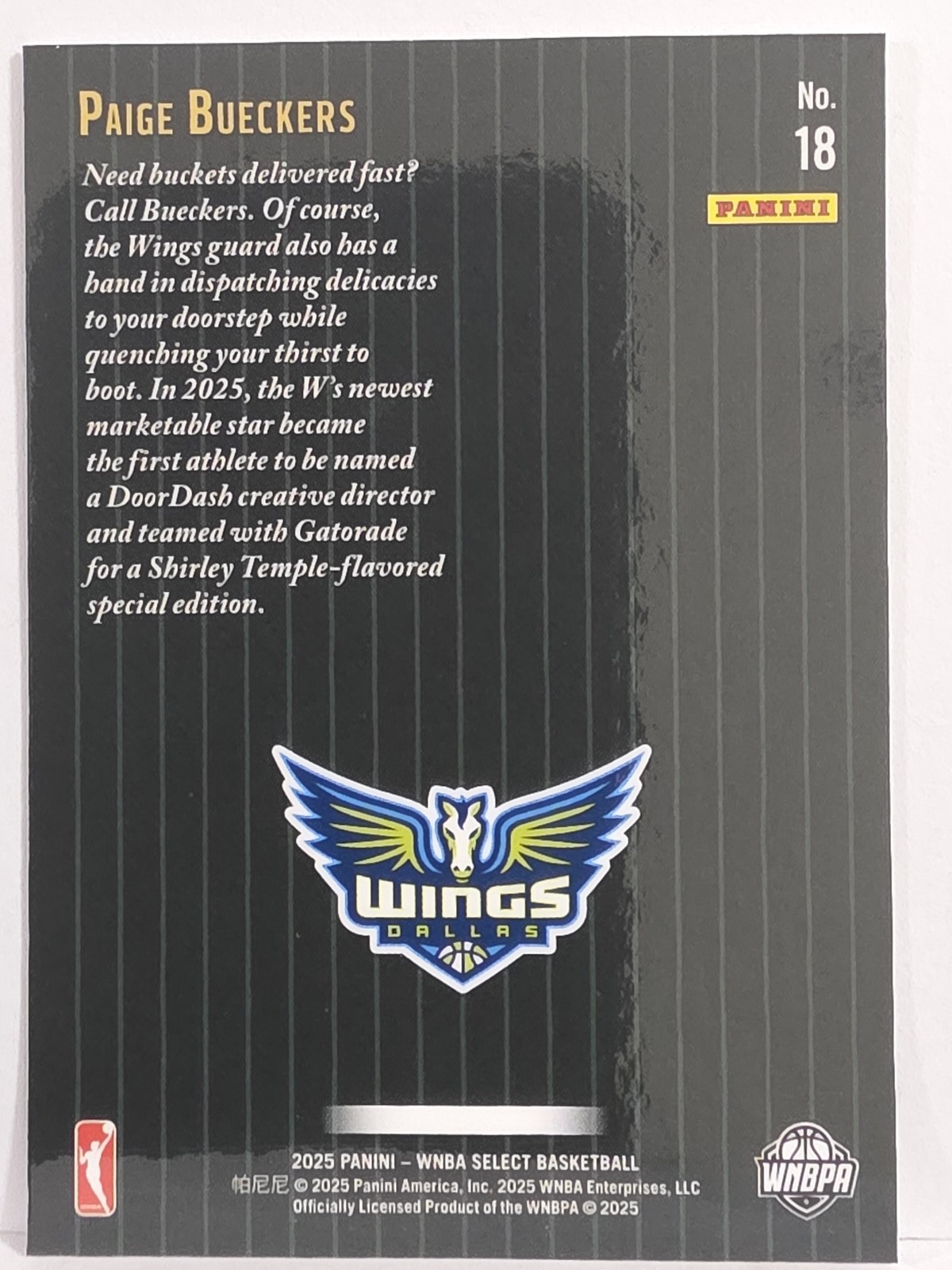 2025 Panini Select WNBA #18 Paige Bueckers Score Select Throwback