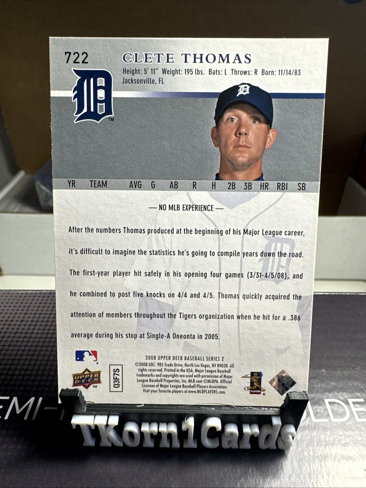 CLETE THOMAS 2008 Upper Deck #722 (RC) Rookie Card (Buy 10 get 10 Free)